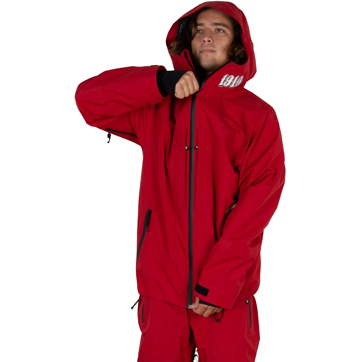 1910 Auburn 3L Snowboard Jacket Red 2027 Mens Snowboard Jackets