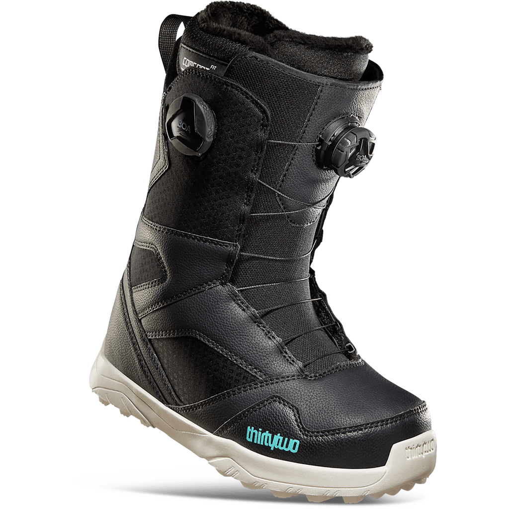 32 STW Double Boa Black Snowboard Boots Women's 2024 Women's Boots