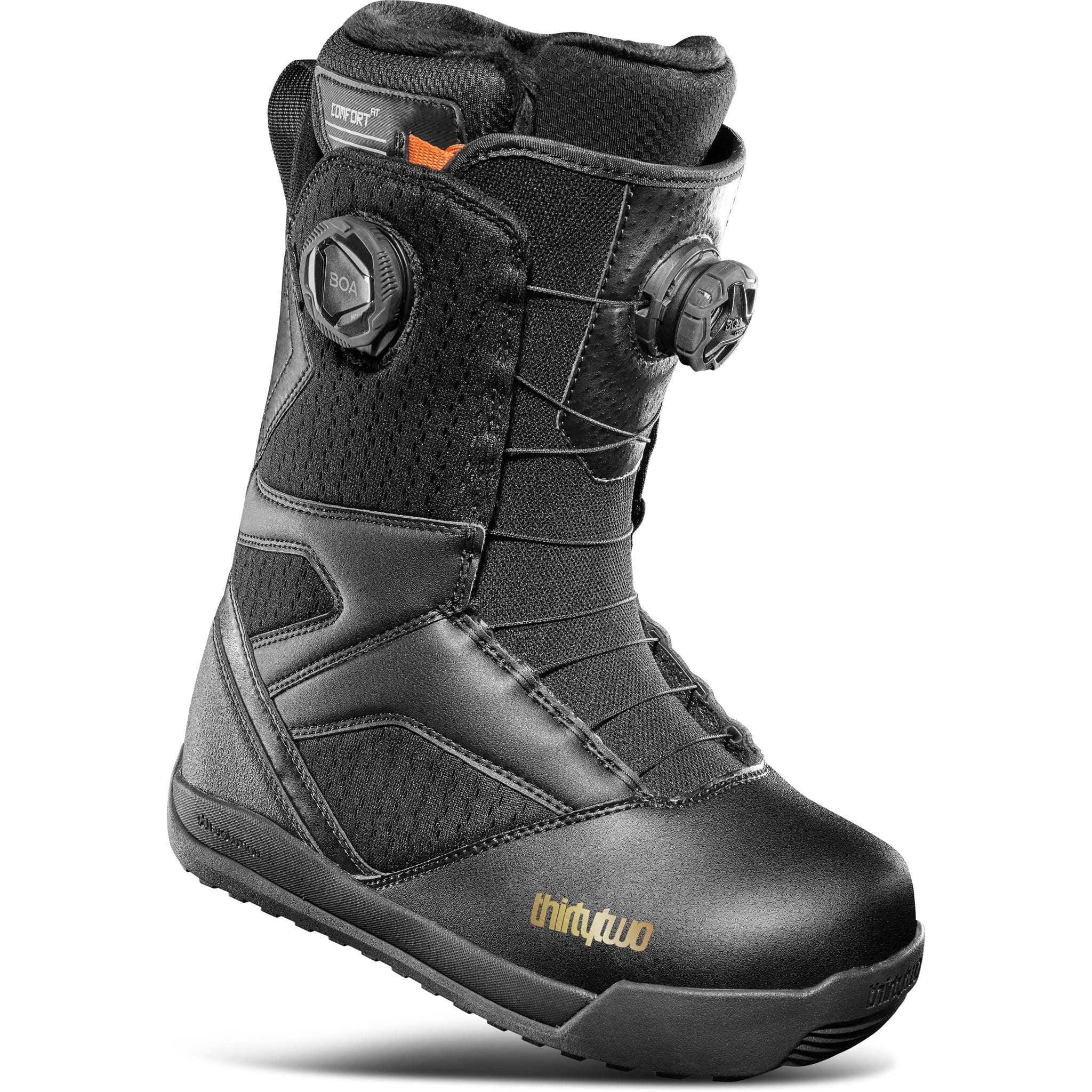 32 Womens STW Double Boa Snowboard Boots Black Gold Early Release 2025 Women's Boots