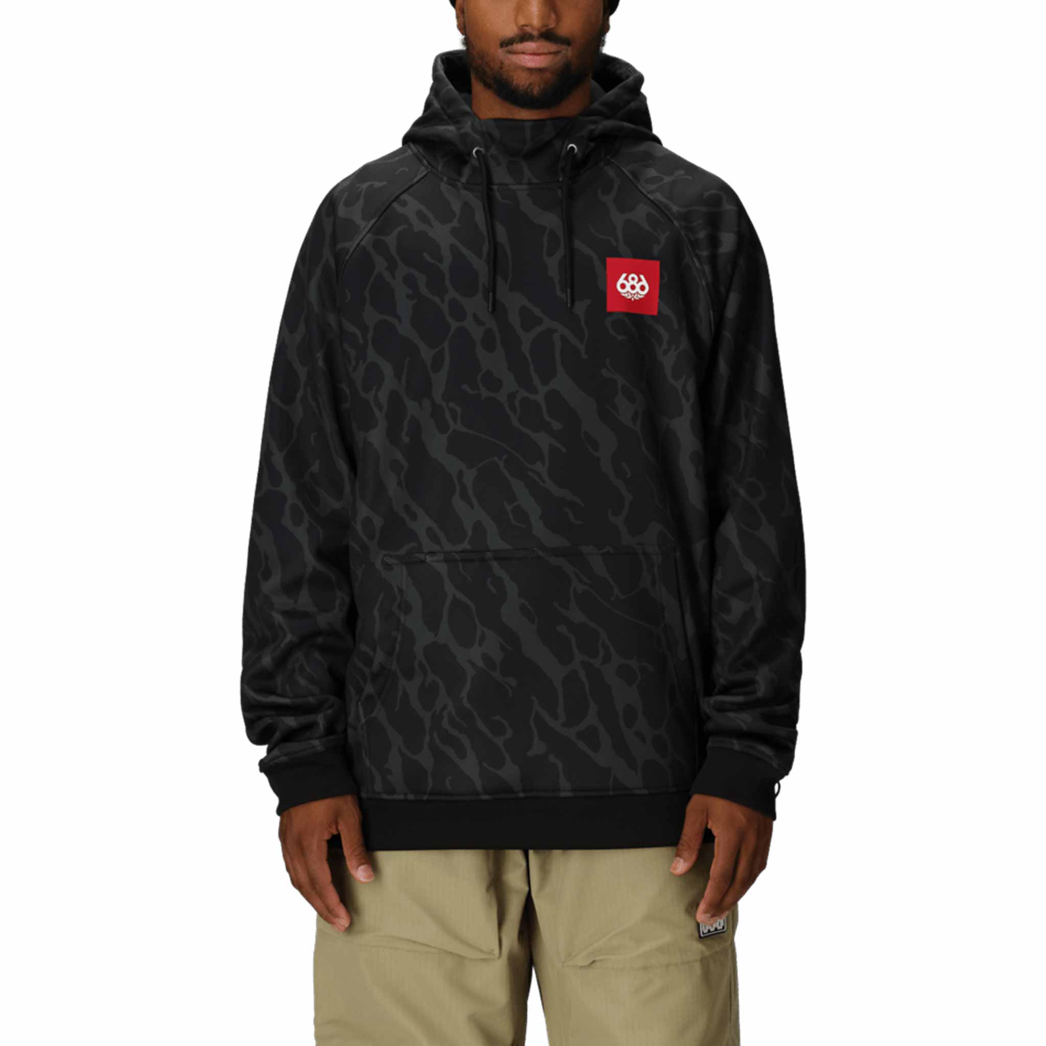 686 Bonded Fleece Hoody Black Fracture Print 2026 Sweatshirts