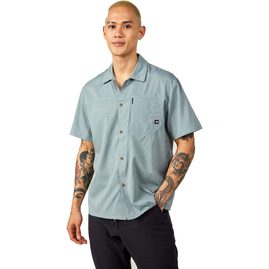 686 Canopy Woven Shirt Heather Lead Button Up