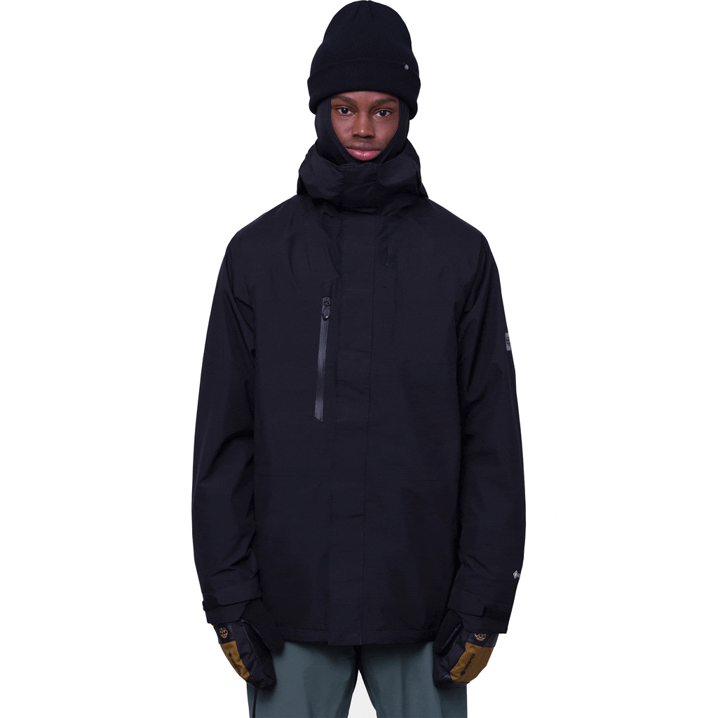 686 Gore-Tex Core Shell Jacket Black Mens Snowboard Coat