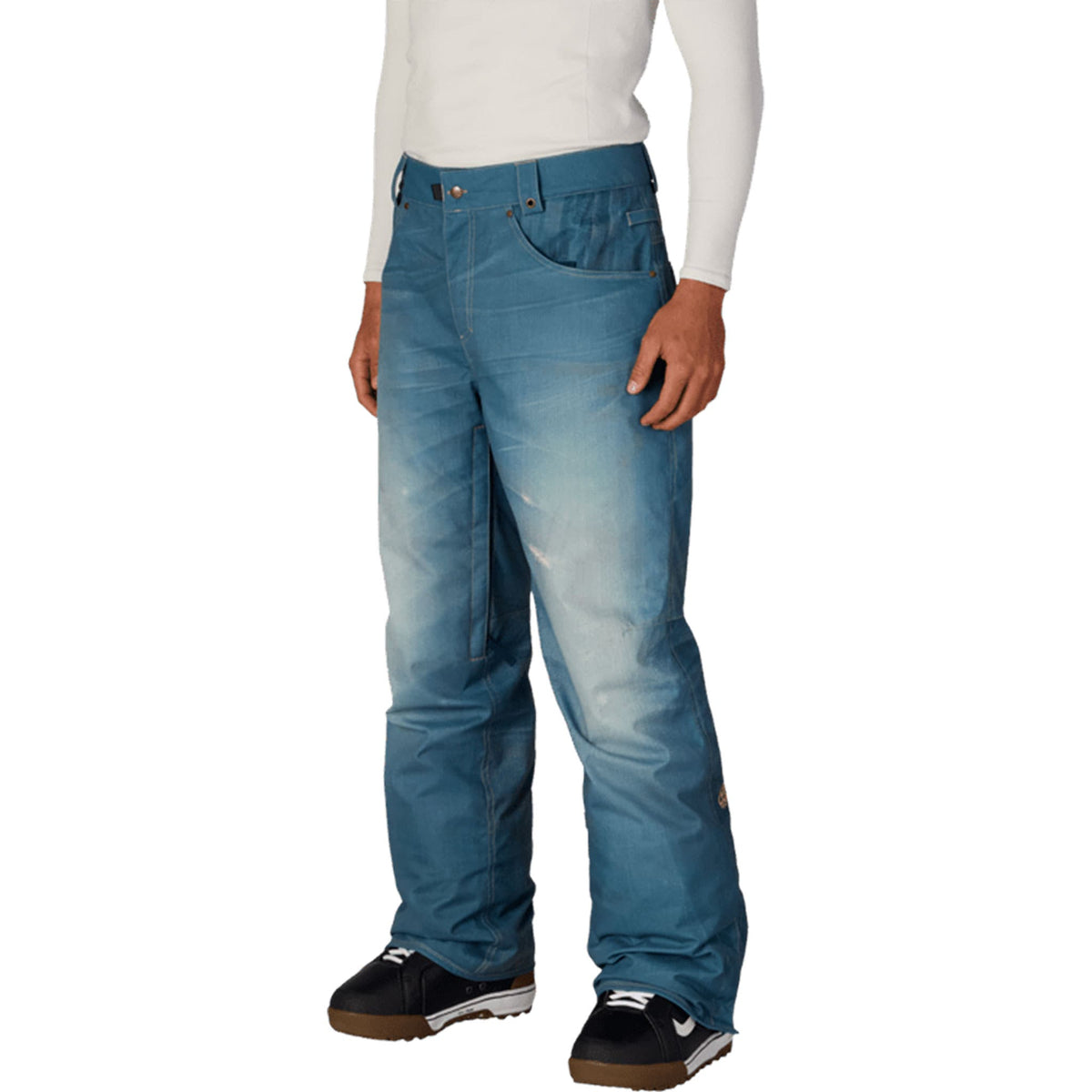 686 Men's Deconstructed Denim Insulated Pant Indigo Denim 2027 Mens Snowboard Pants