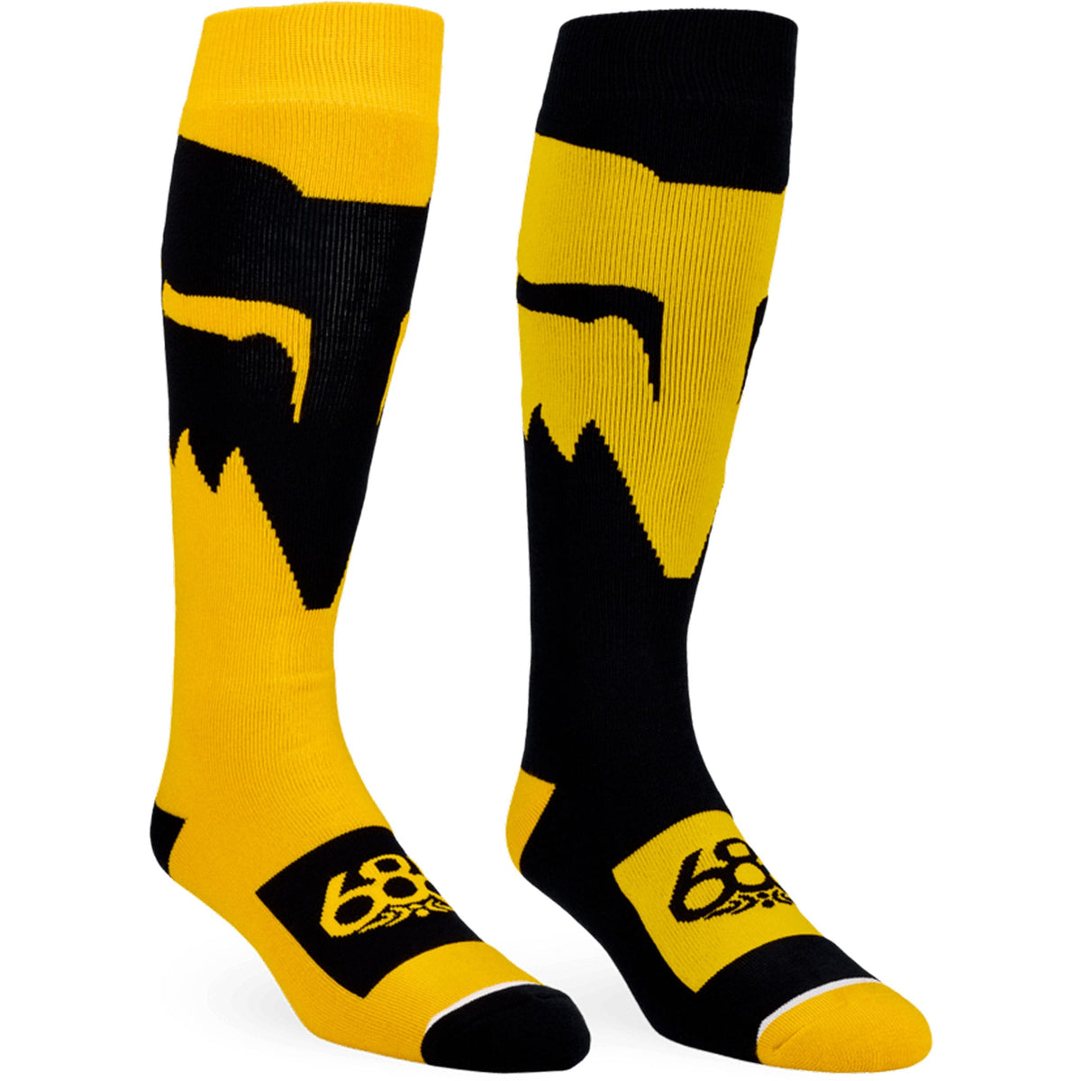 686 Men's Fox Racing Socks Fox Yellow 2027 Snowboard Socks