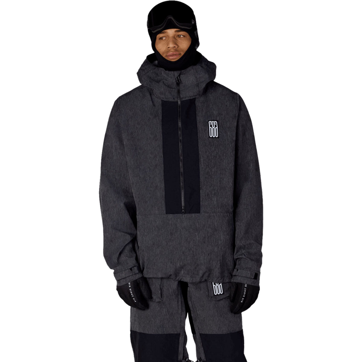 686 Men's Ghost 2.5L Anorak Black Denim 2027 Mens Snowboard Jackets