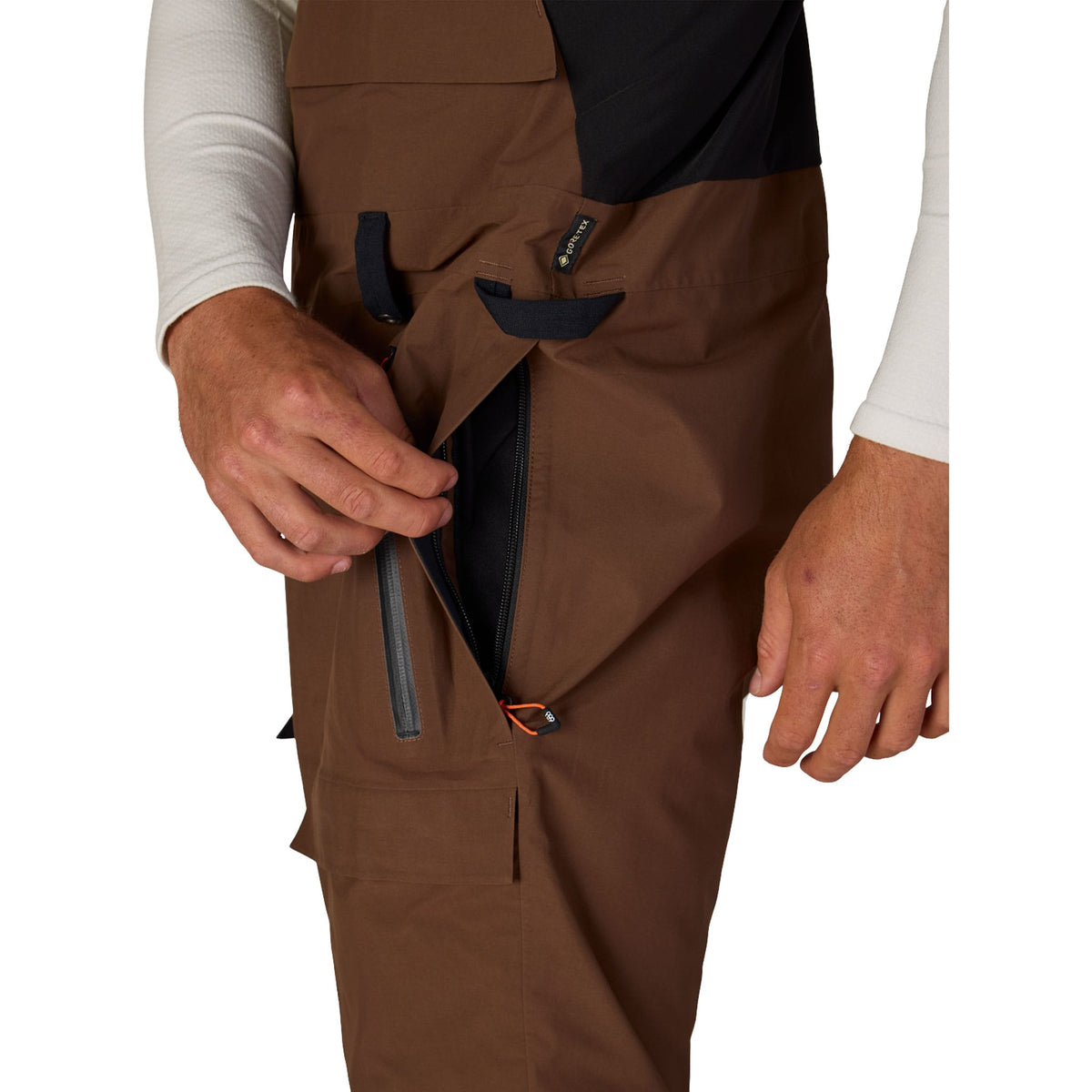 686 Men's Gore-Tex Dispatch Shell Bib Dark Earth 2027 Mens Snowboard Pants