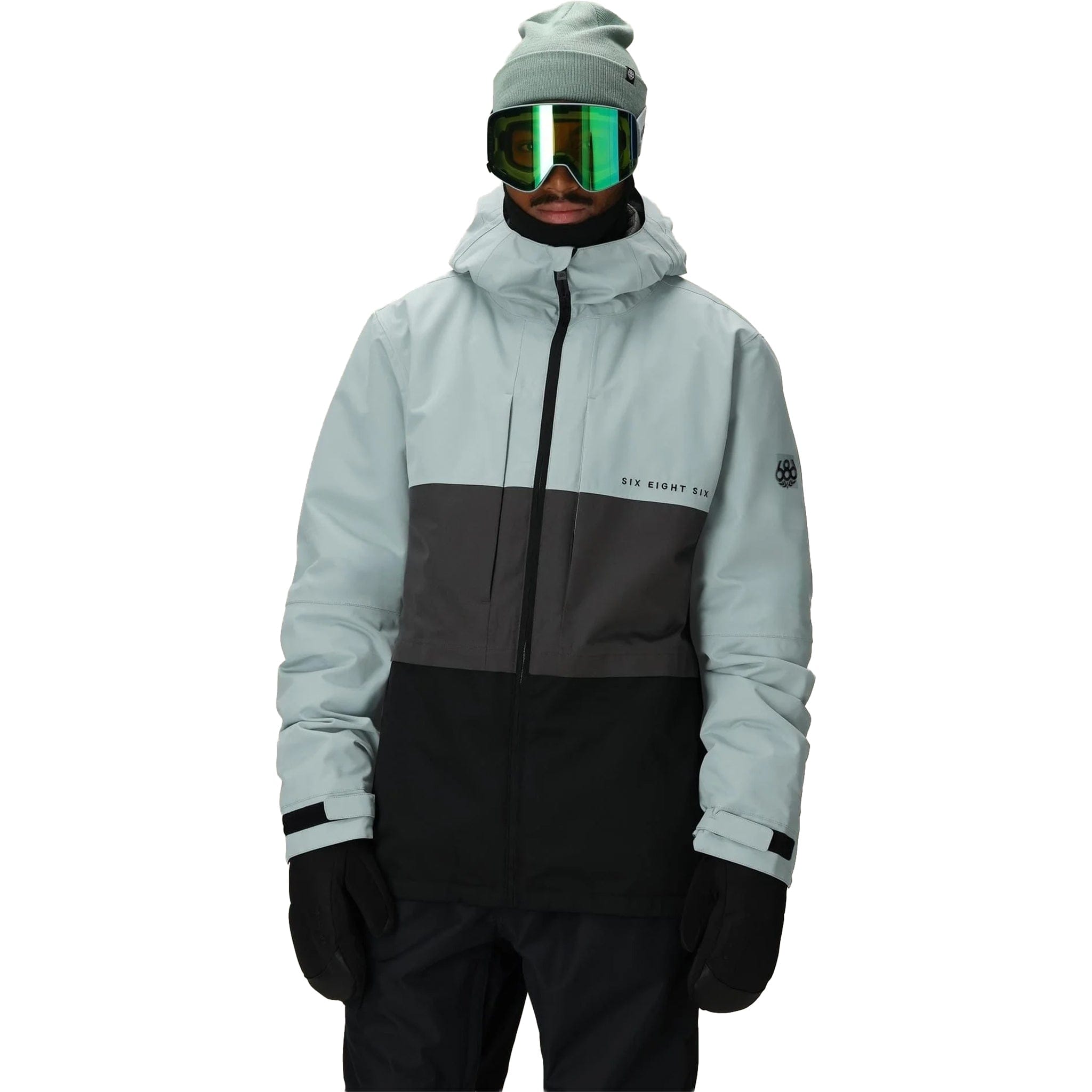 686 Men's Smarty 3-in-1 Form Jacket 2026 Dusty Marine Colourblock Mens Snowboard Jackets