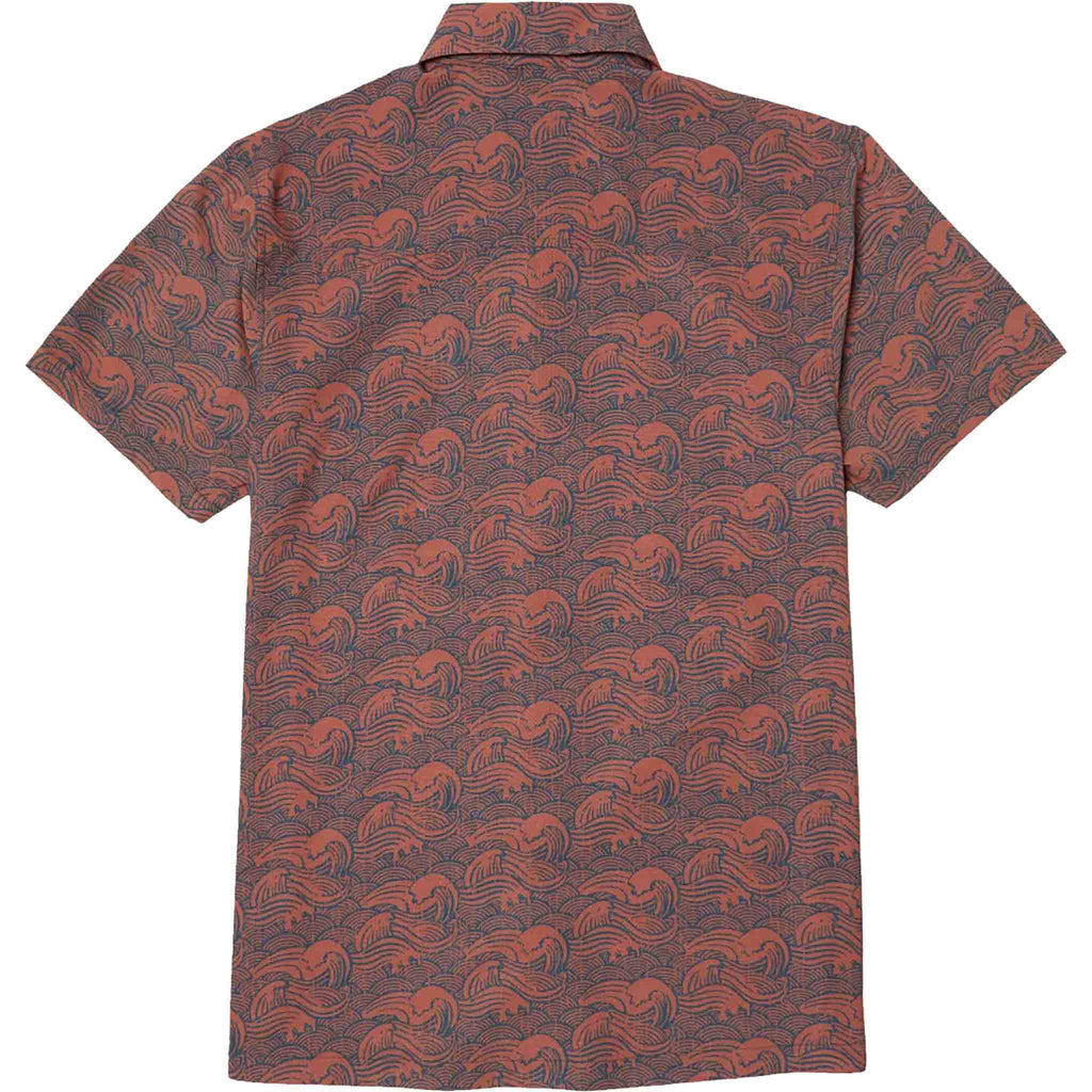 686 Nomad Perforated Button Down Shirt Terracotta Button Up