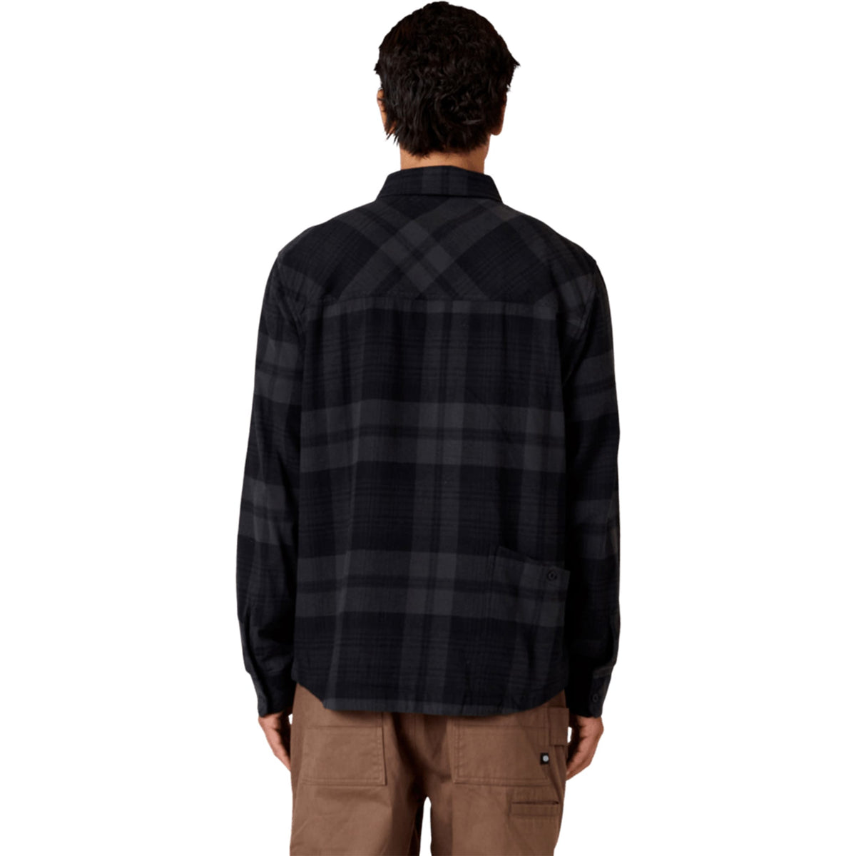 686 Smarty Headwall Flannel Black Plaid Button Up