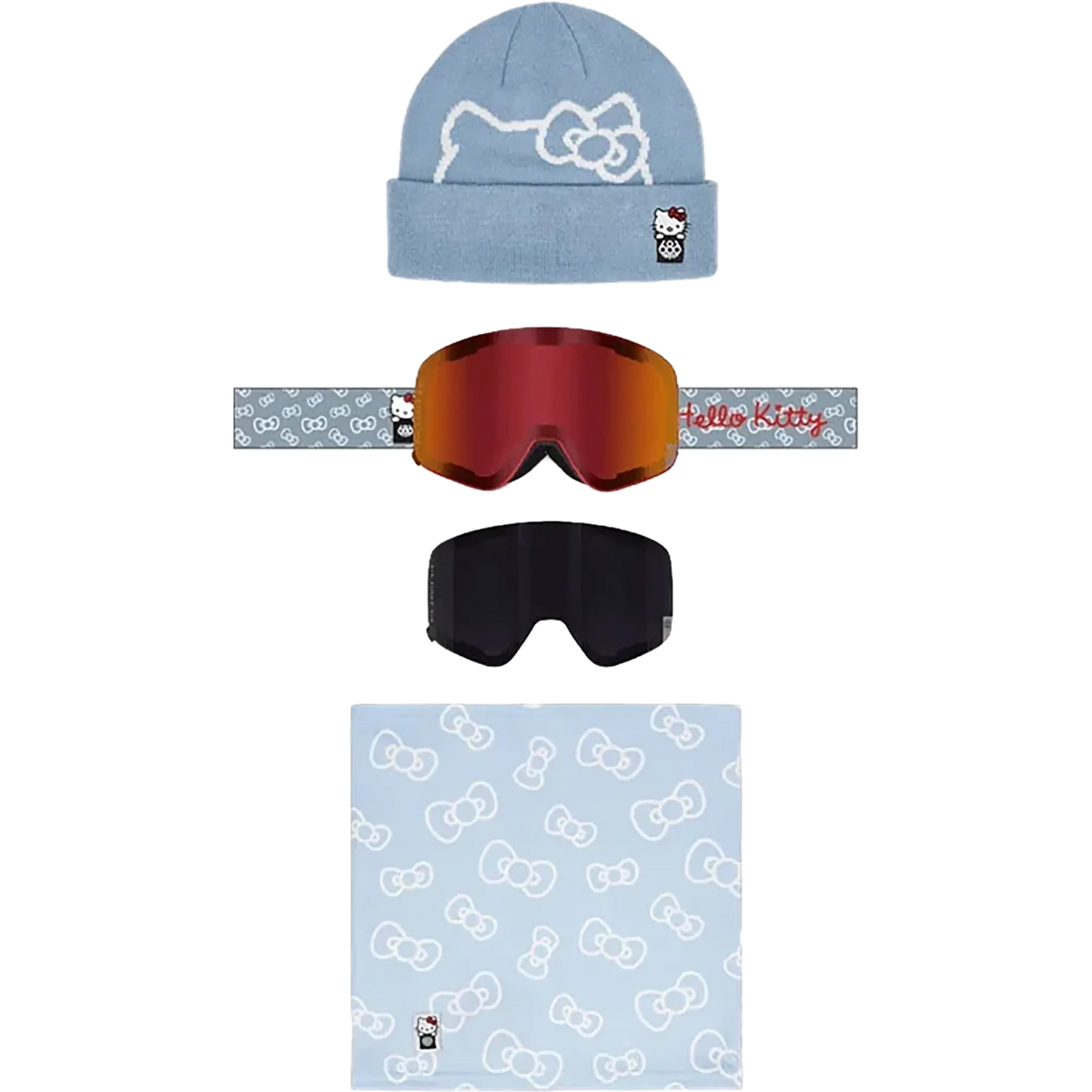 686 Smarty Magnetic Goggle Pack Hello Kitty Blue Solar Mirror Silver Mirror 2027 Goggles