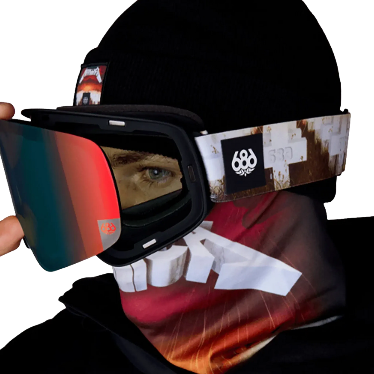 686 Smarty Magnetic Goggle Pack Metallica Solar Mirror Black 2027 Goggles