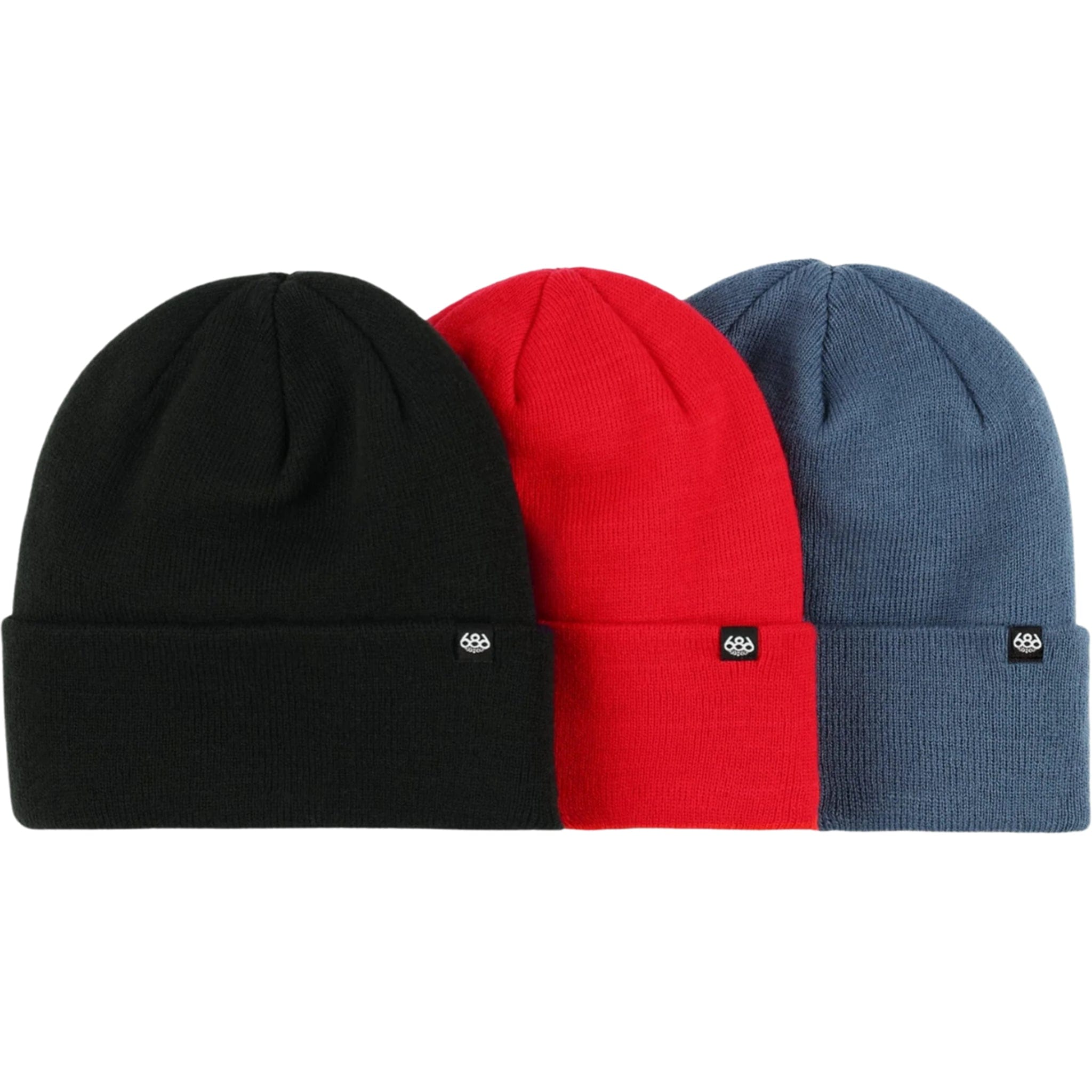 686 Standard Roll Up Beanie 3 Pack Bright Pop Beanie