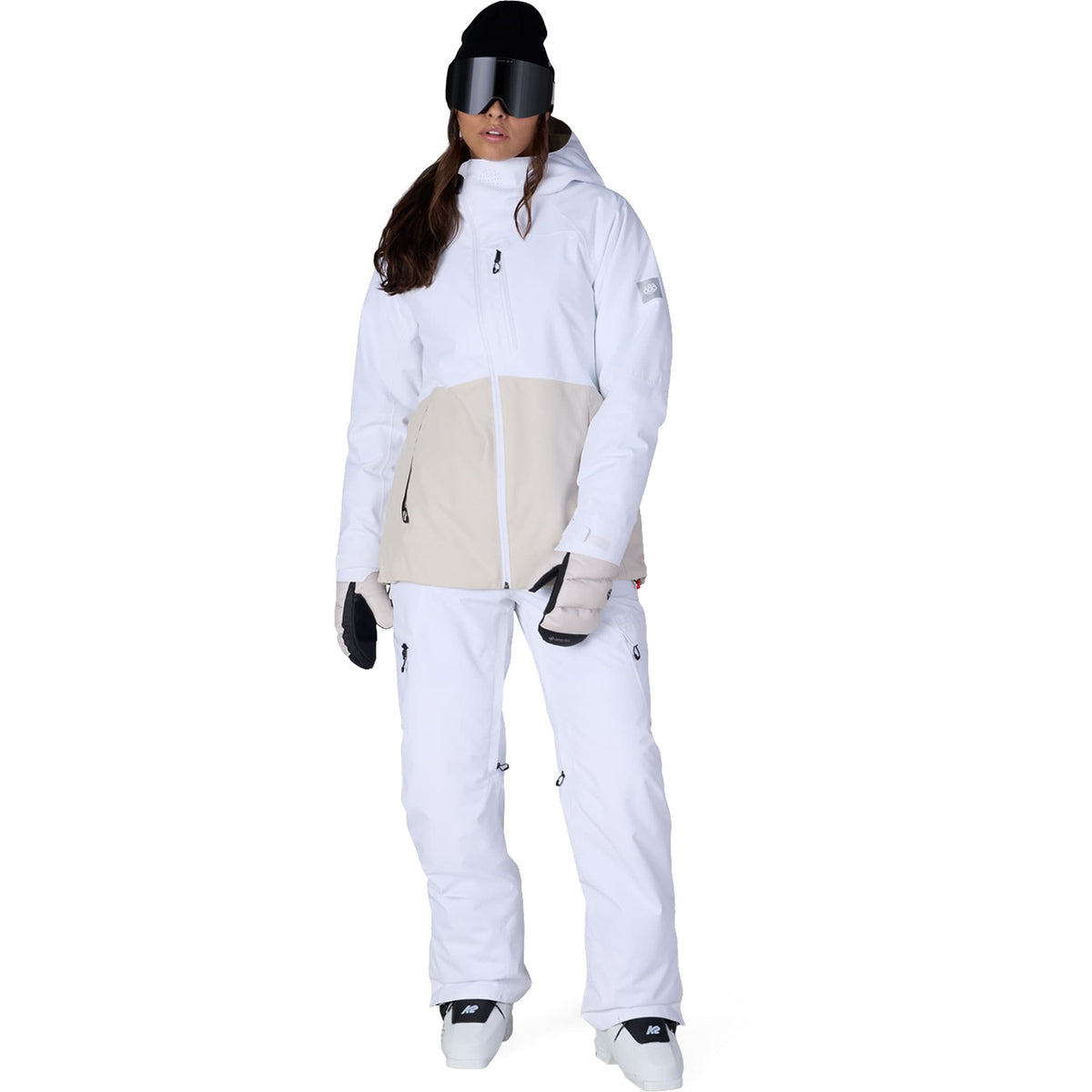 686 Women's Hydra Thermagraph Jacket White Colorblock 2027 Womens Snowboard Jackets