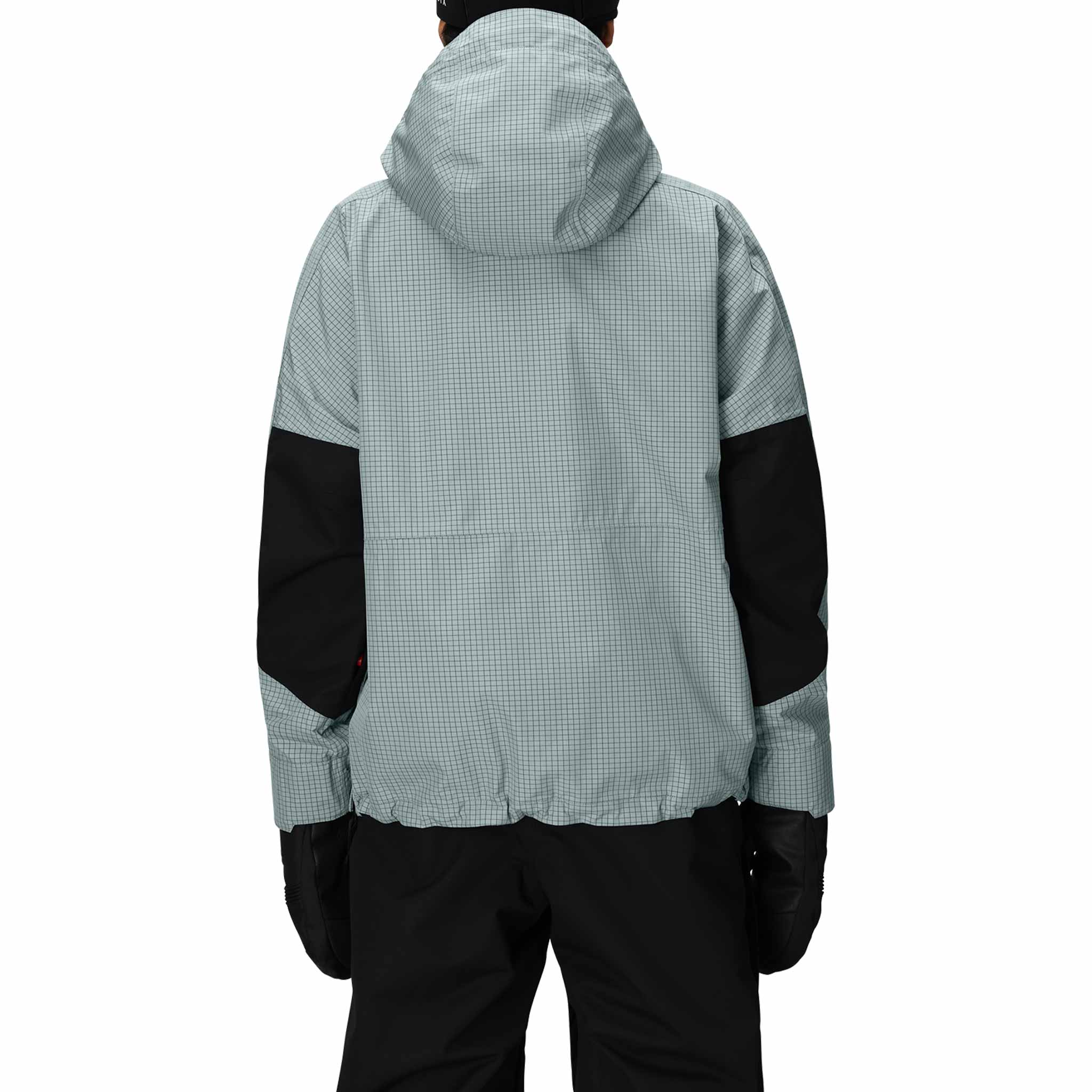 686 Womens Outline Shell Anorak Dusty Marine Grid 2026 Womens Snowboard Jacket