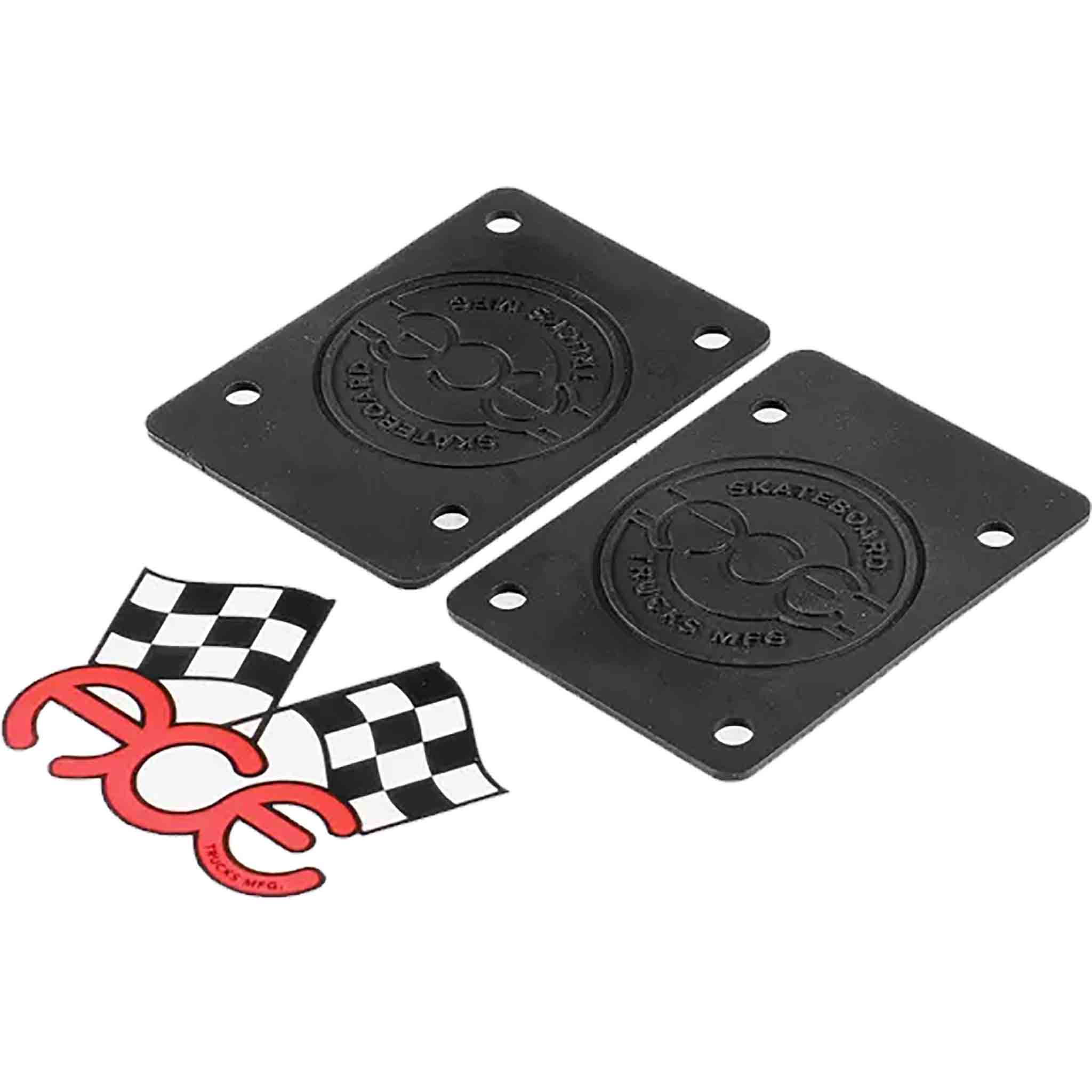 Ace 1/16" Shock Pads 2 Pack Black Skate Accessories