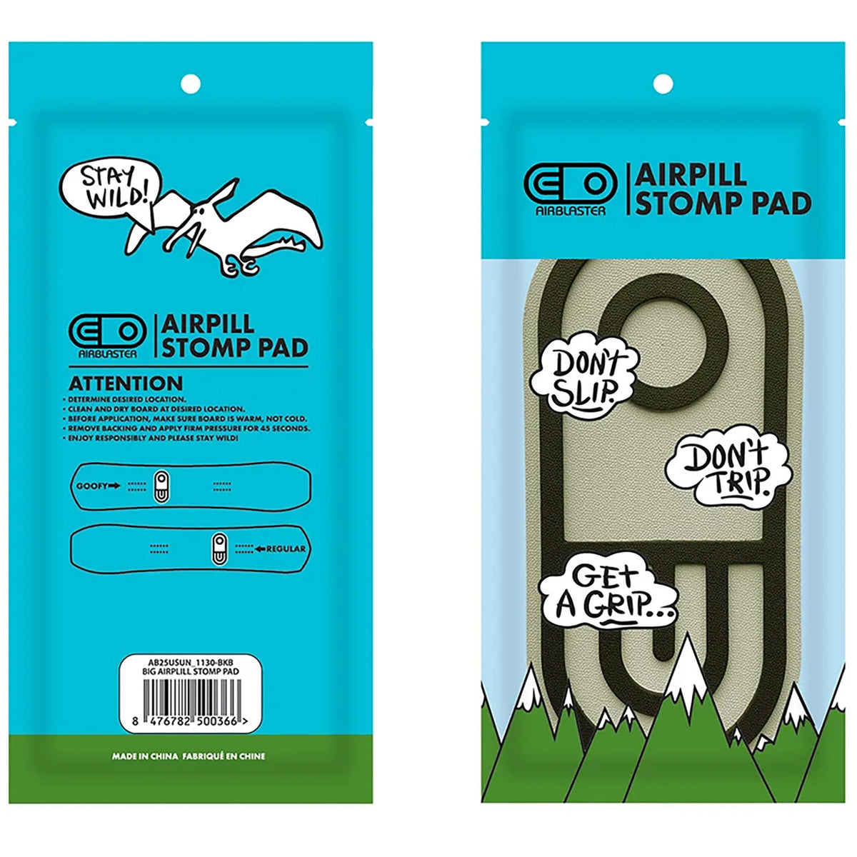 Airblaster Big Airpill Stomp Pad Black Bone 2027 Stomp Pads