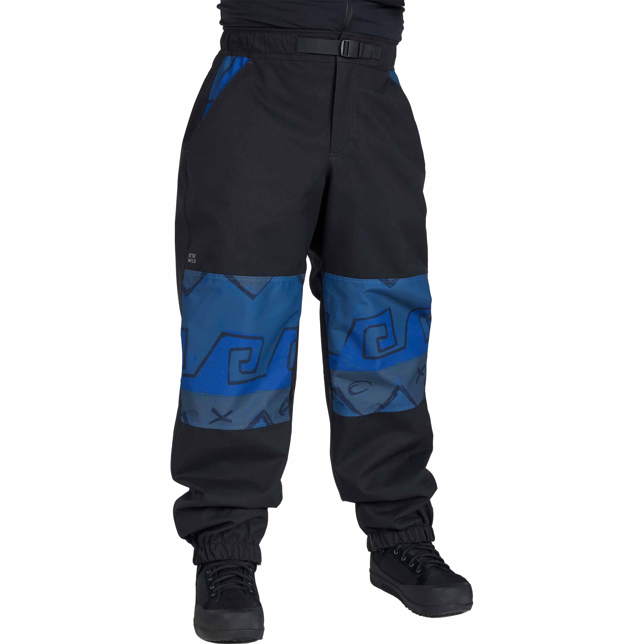 Airblaster Elastic Boss Pant Black Dark Wave 2026 Mens Snowboard Pants