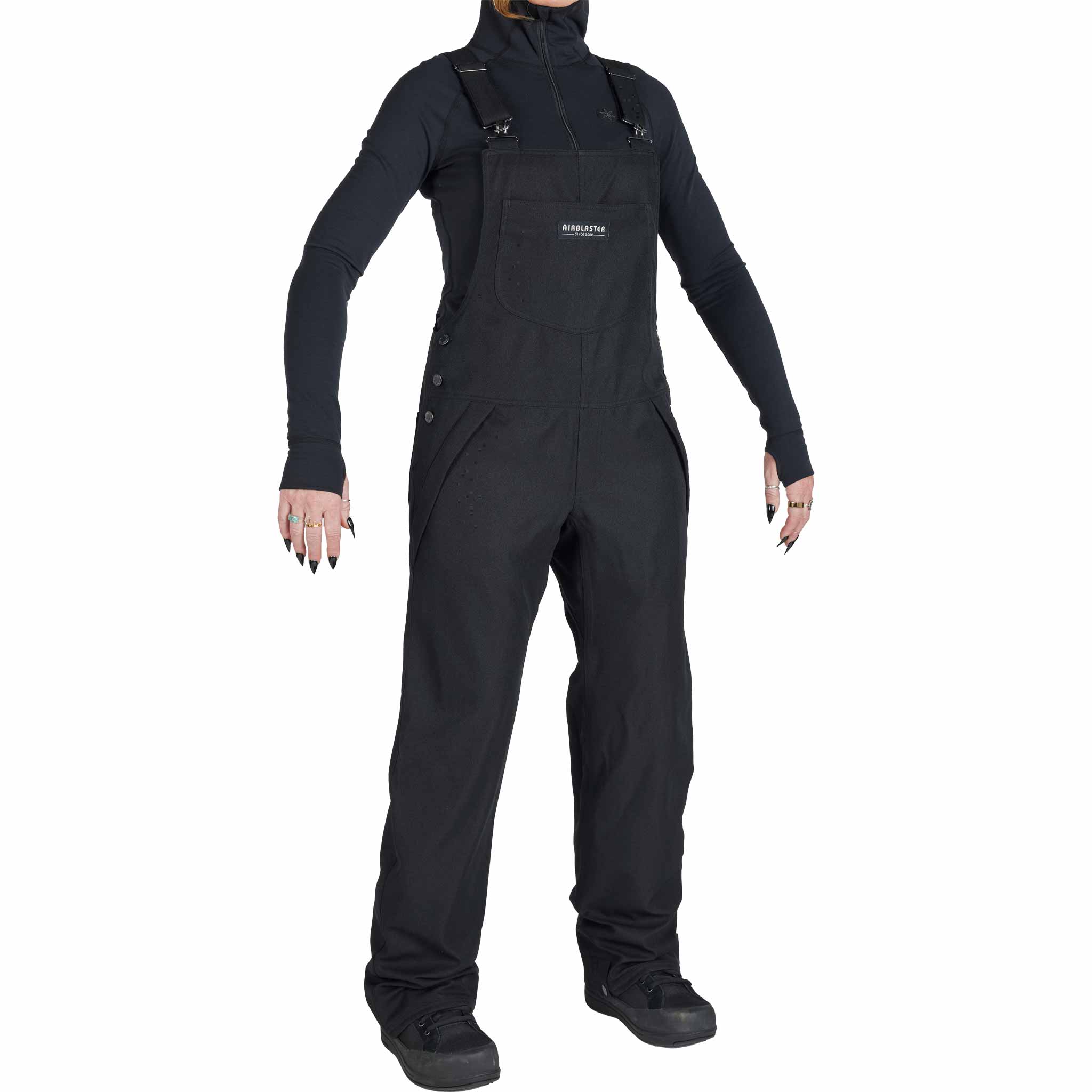 Airblaster Womens Freedom Bib Black 2026 Womens Snowboard Pants
