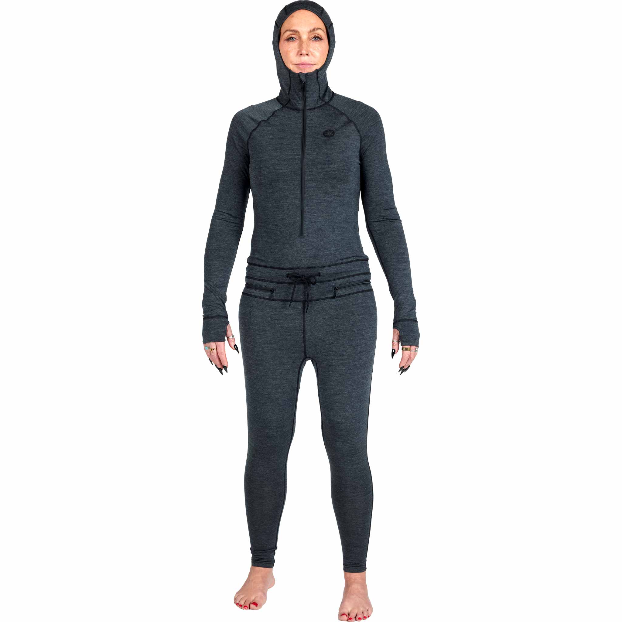 Airblaster Womens Merino Ninja Suit Black 2026 Womens Thermal
