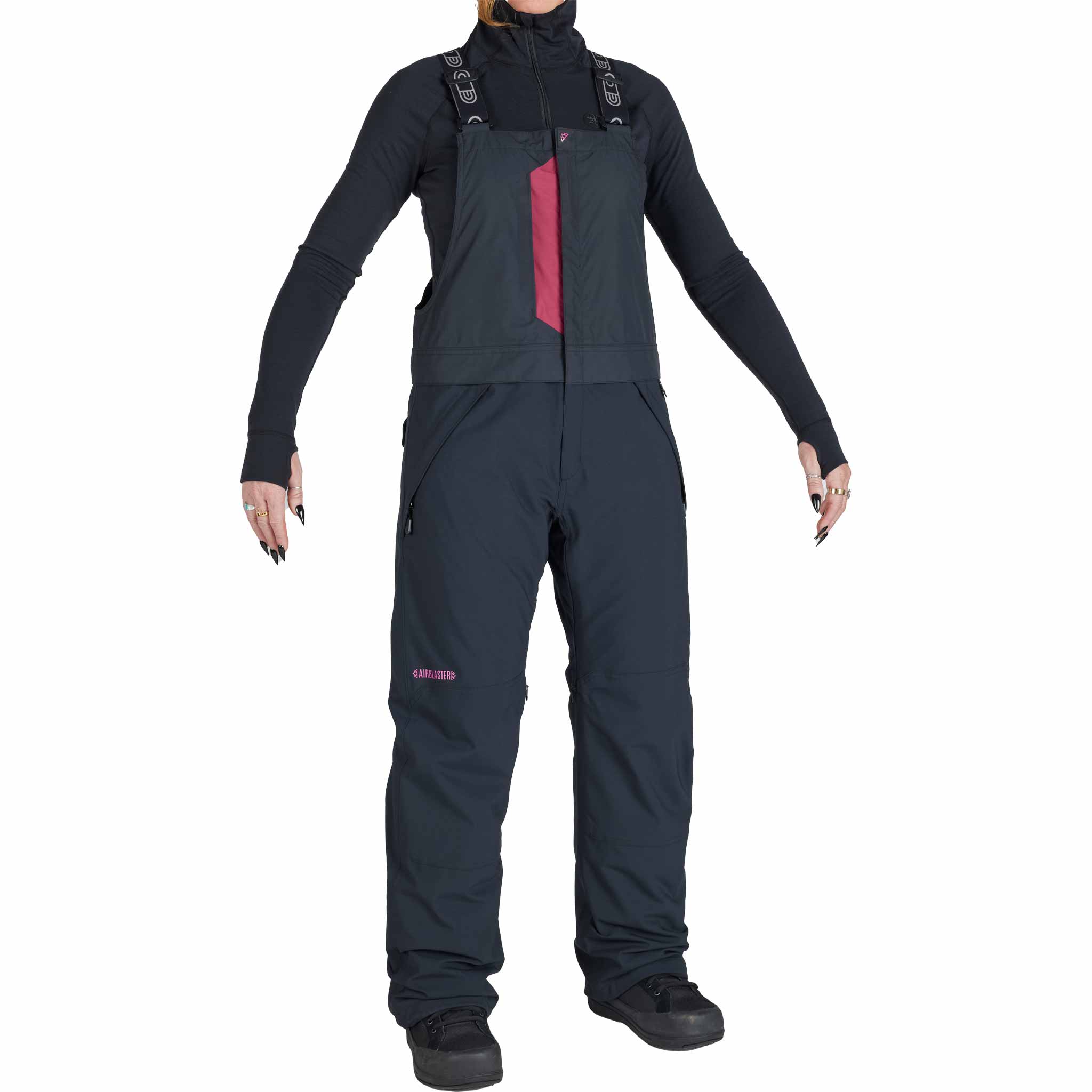 Airblaster Womens Sassy Hot Bib Insulated Black 2026 Womens Snowboard Pants