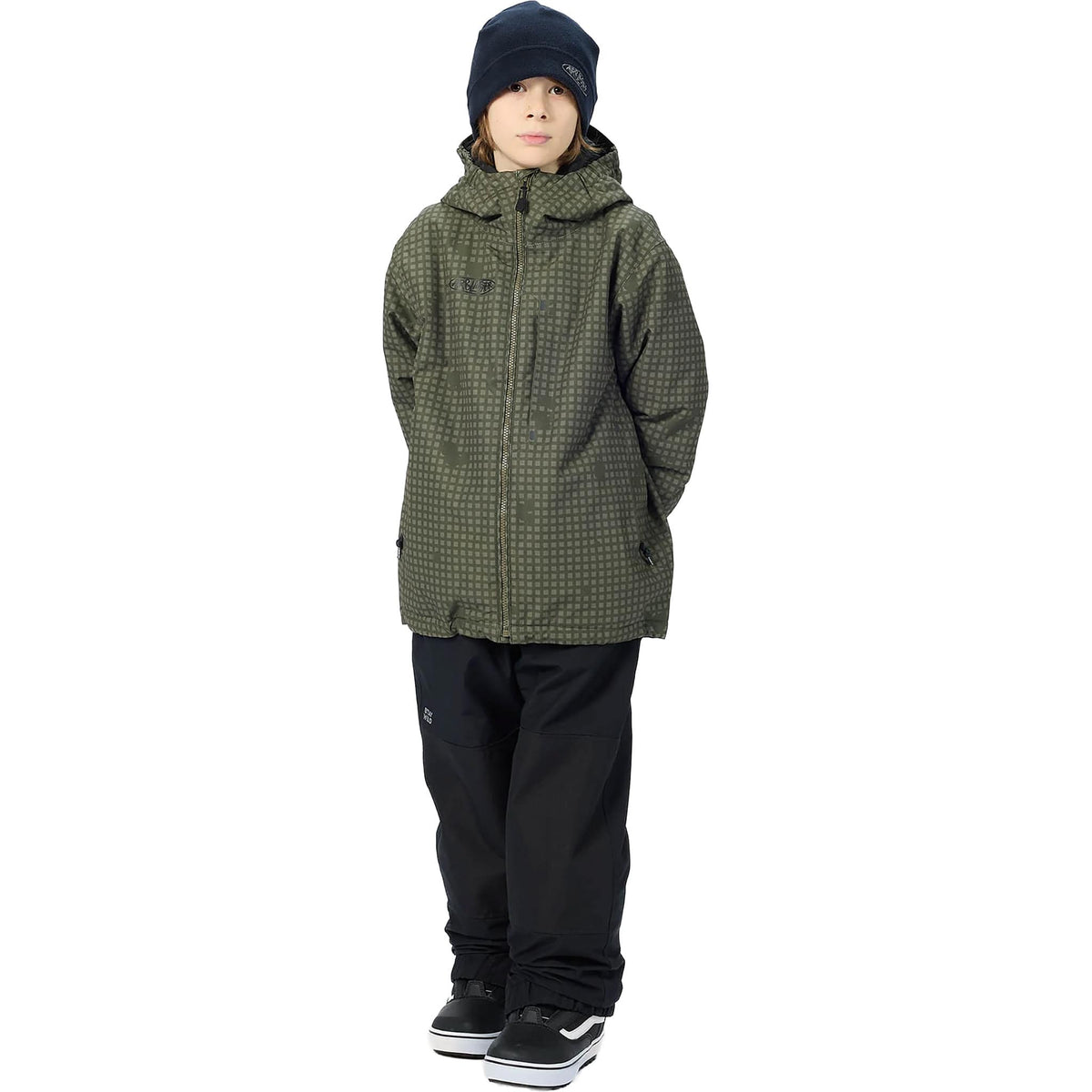 Airblaster Youth Access Jacket Olive Grid 2027 Youth Jackets