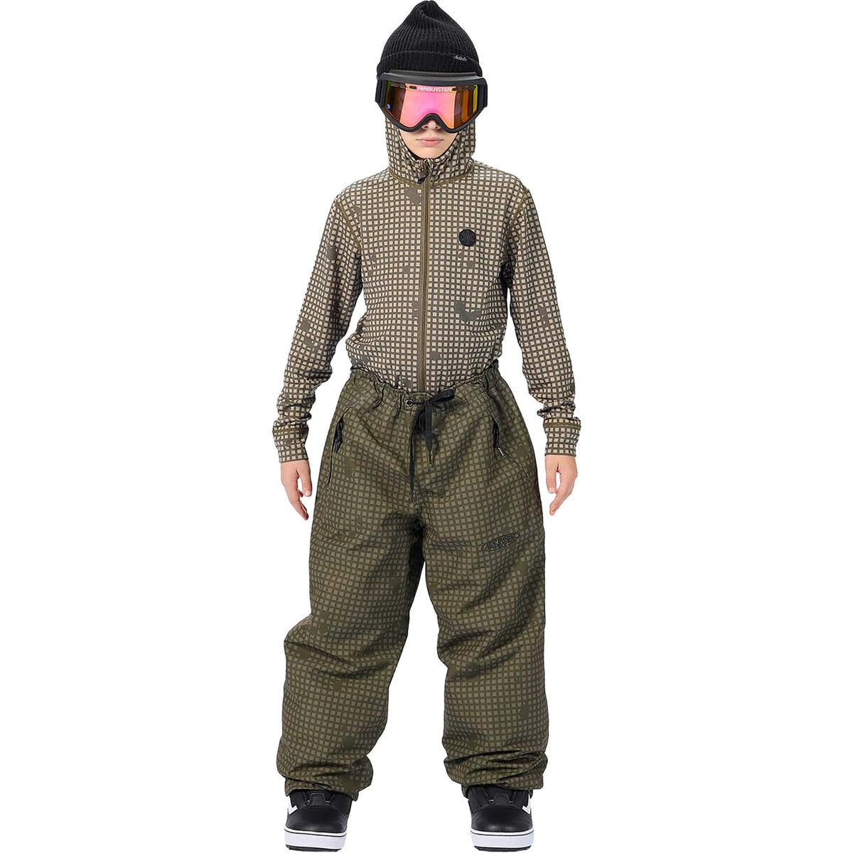 Airblaster Youth Access Pant Olive Grid 2027 Youth Pants