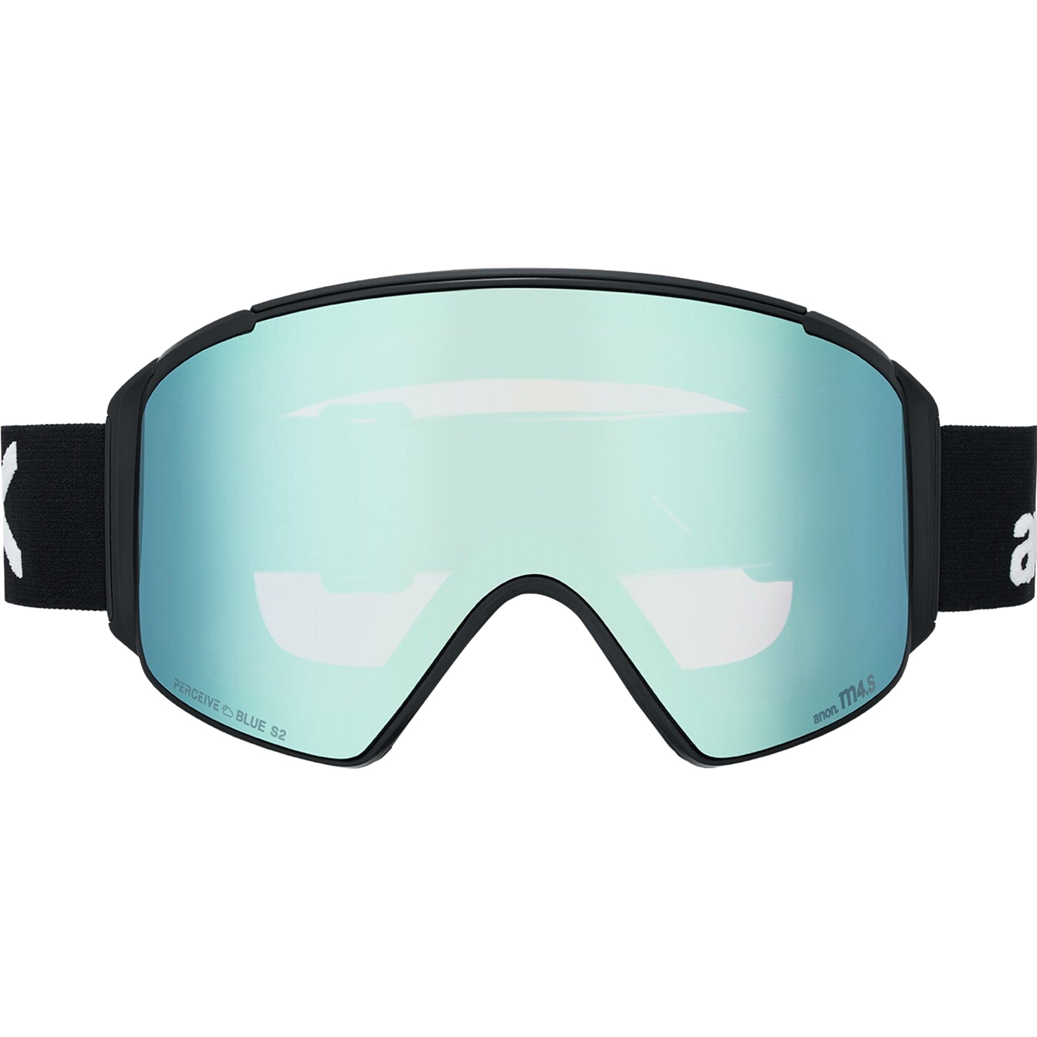 Anon M4S Cylindrical Goggles Black Perceive Variable Blue + MFI Face Mask & Bonus Lens Goggles