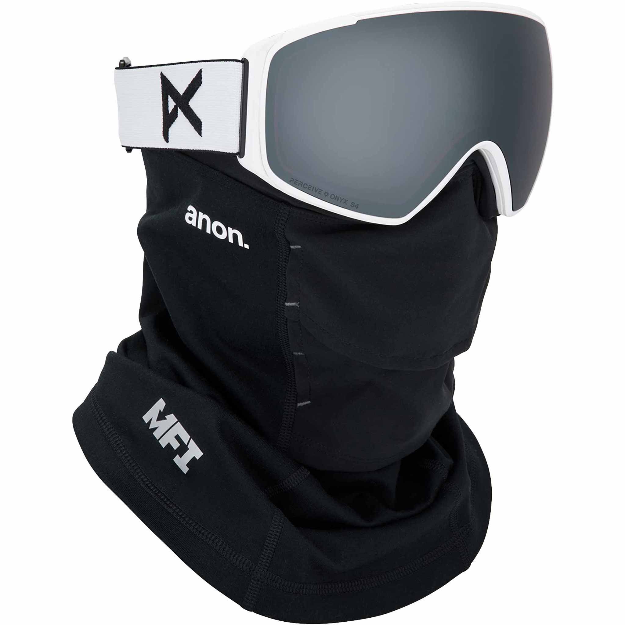 Anon M4S Toric Low Bridge Goggle + Bonus Lens + MFI Face Mask White Perceive Sunny Onyx 2026 Goggles