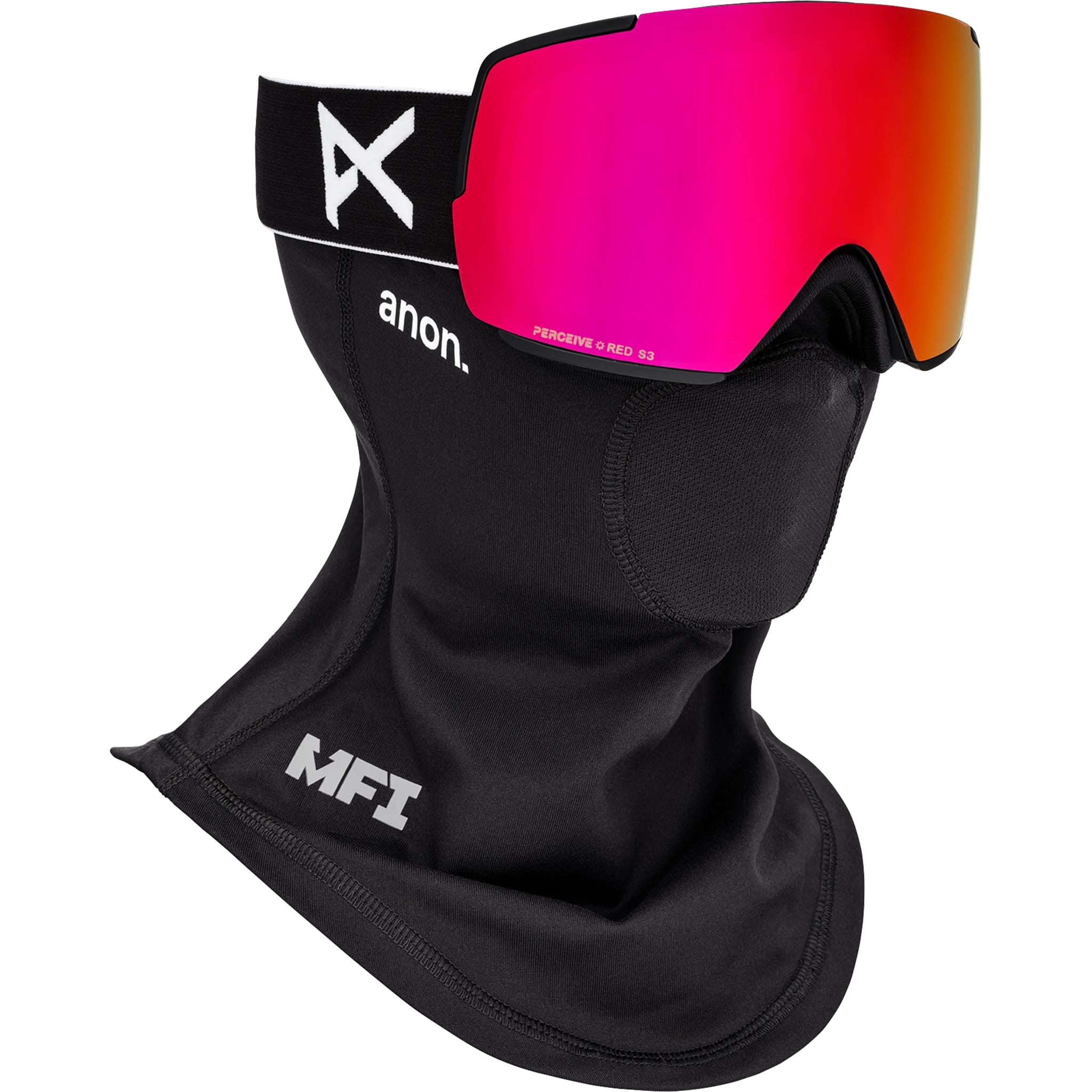 Anon M5 Goggle Black Perceive Sunny Red + Bonus Lens + MFI Face Mask 2027 Goggles