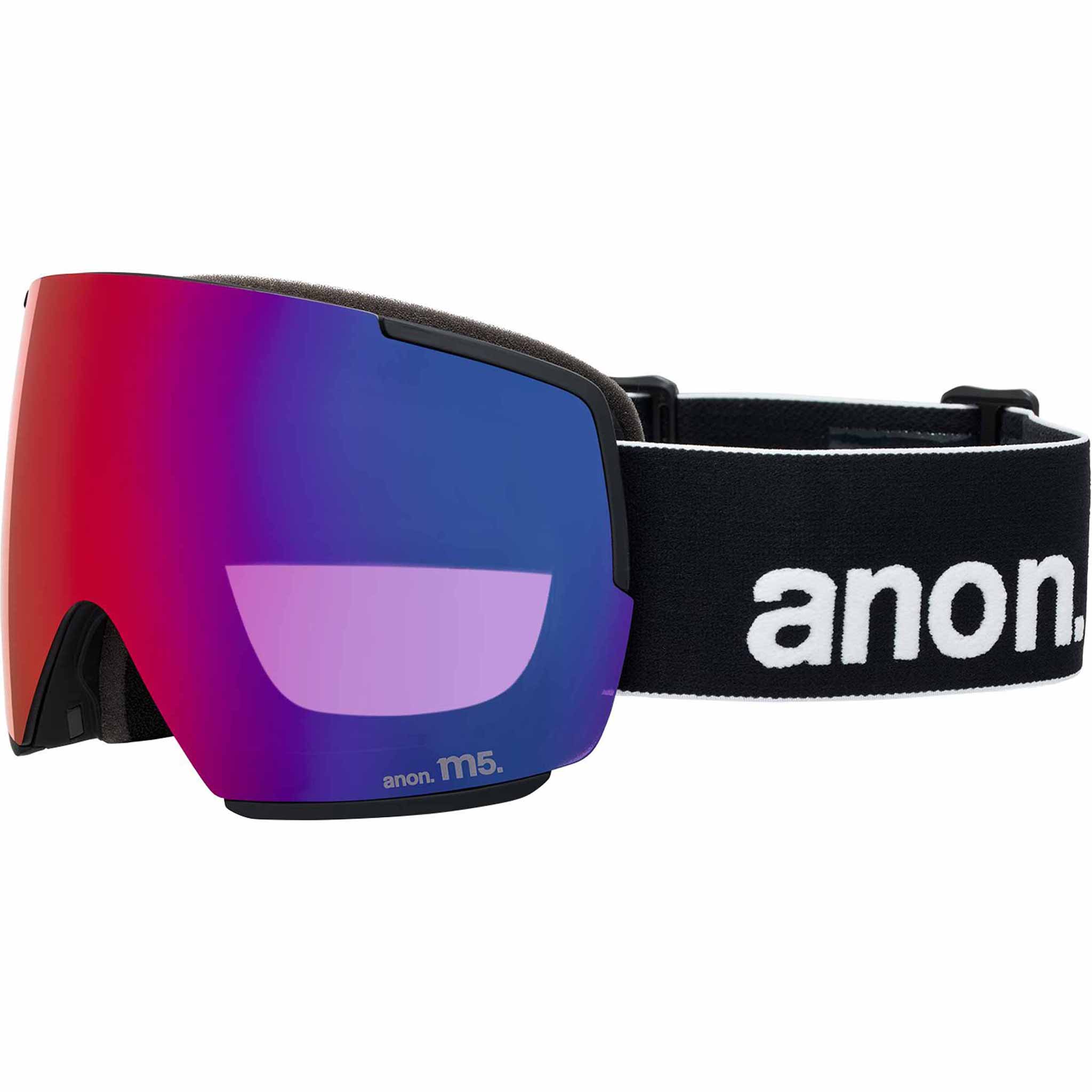 Anon M5 Low Bridge Goggle + Bonus Lens + MFI Face Mask Black Perceive Sunny Red 2026 Goggles