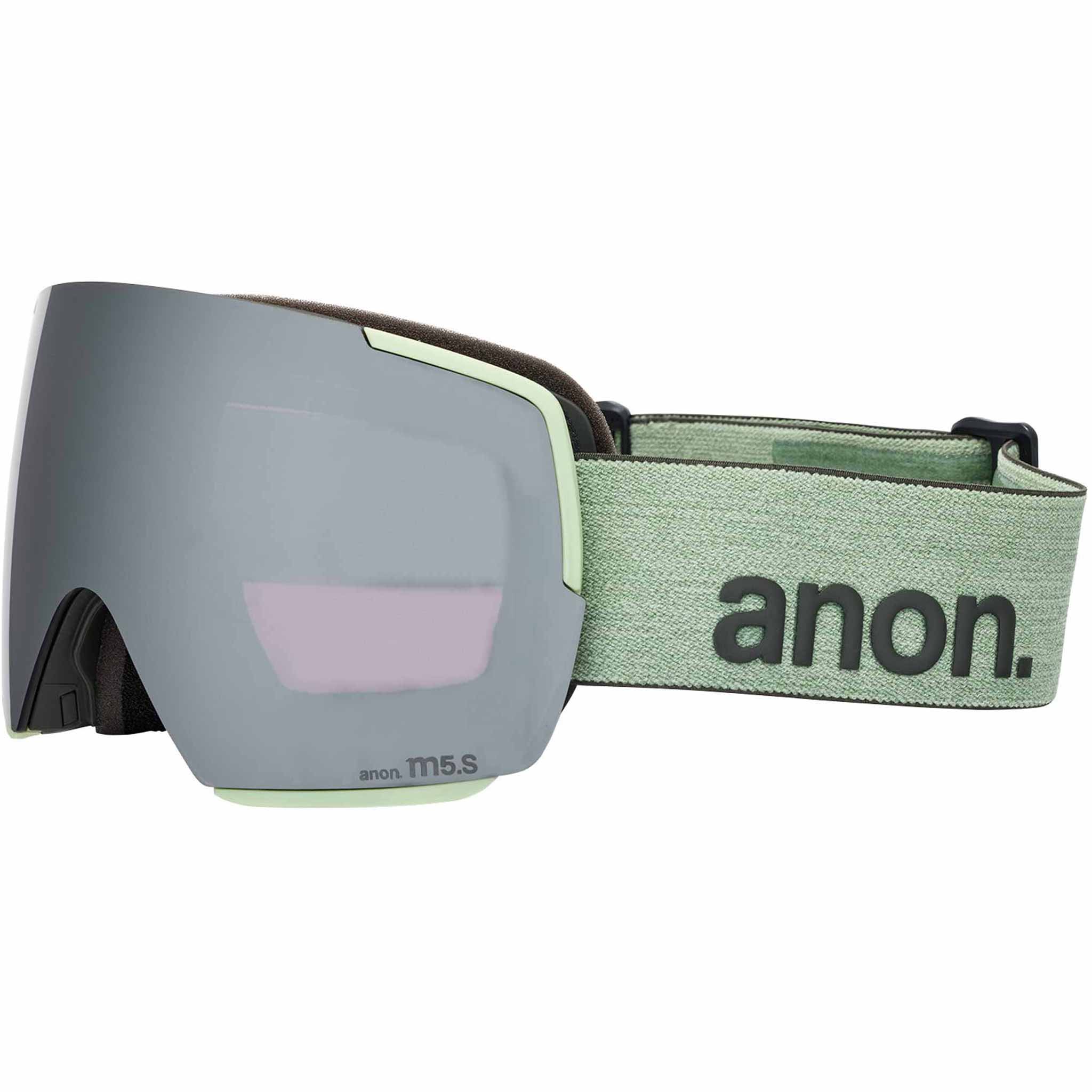 Anon M5S Low Bridge Goggle + Bonus Lens + MFI Face Mask Soft Sage Perceive Sunny Onyx 2026 Goggles