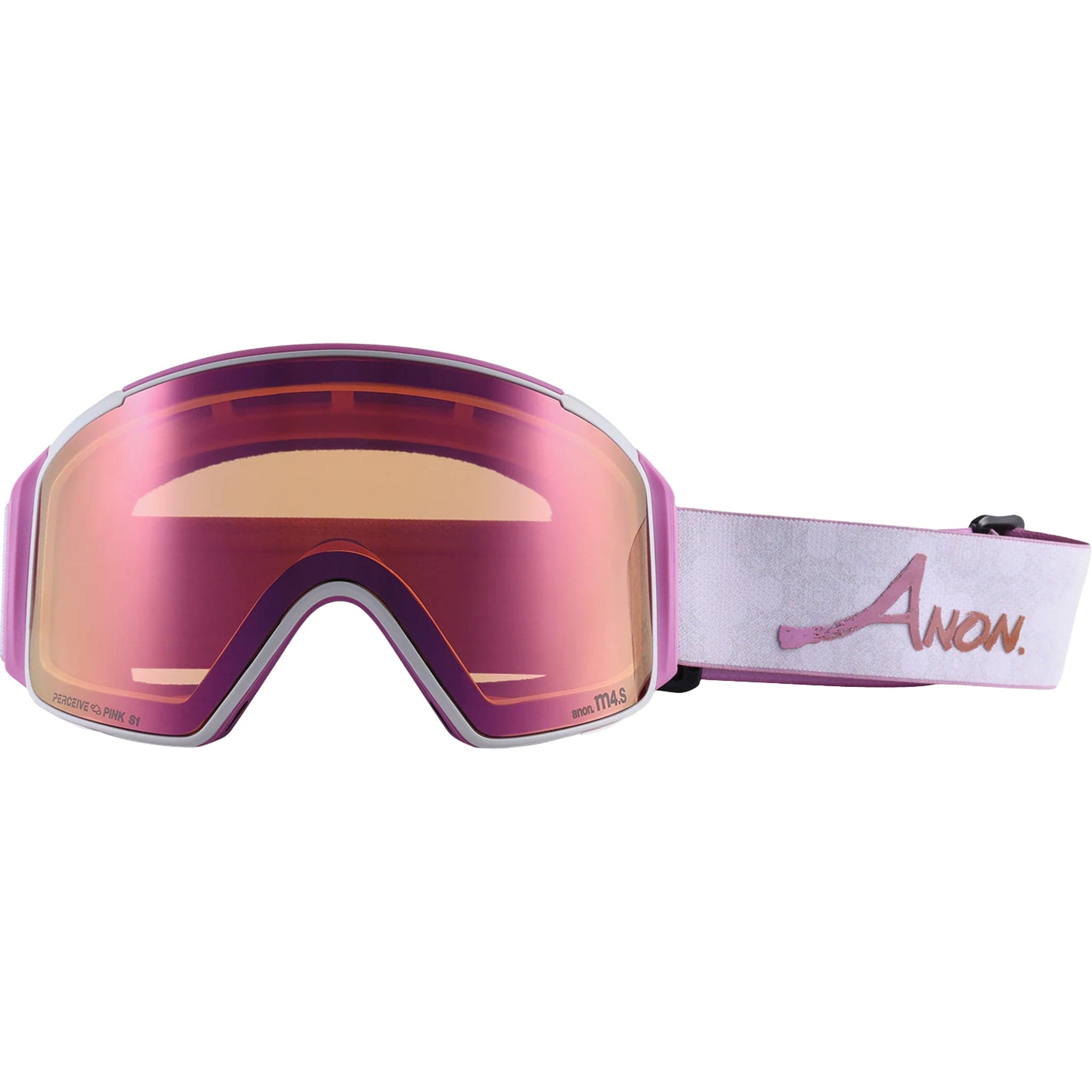 Anon Year of the Horse M4S Cylindrical Low Bridge Goggles White Perceive Cloudy Pink Goggles