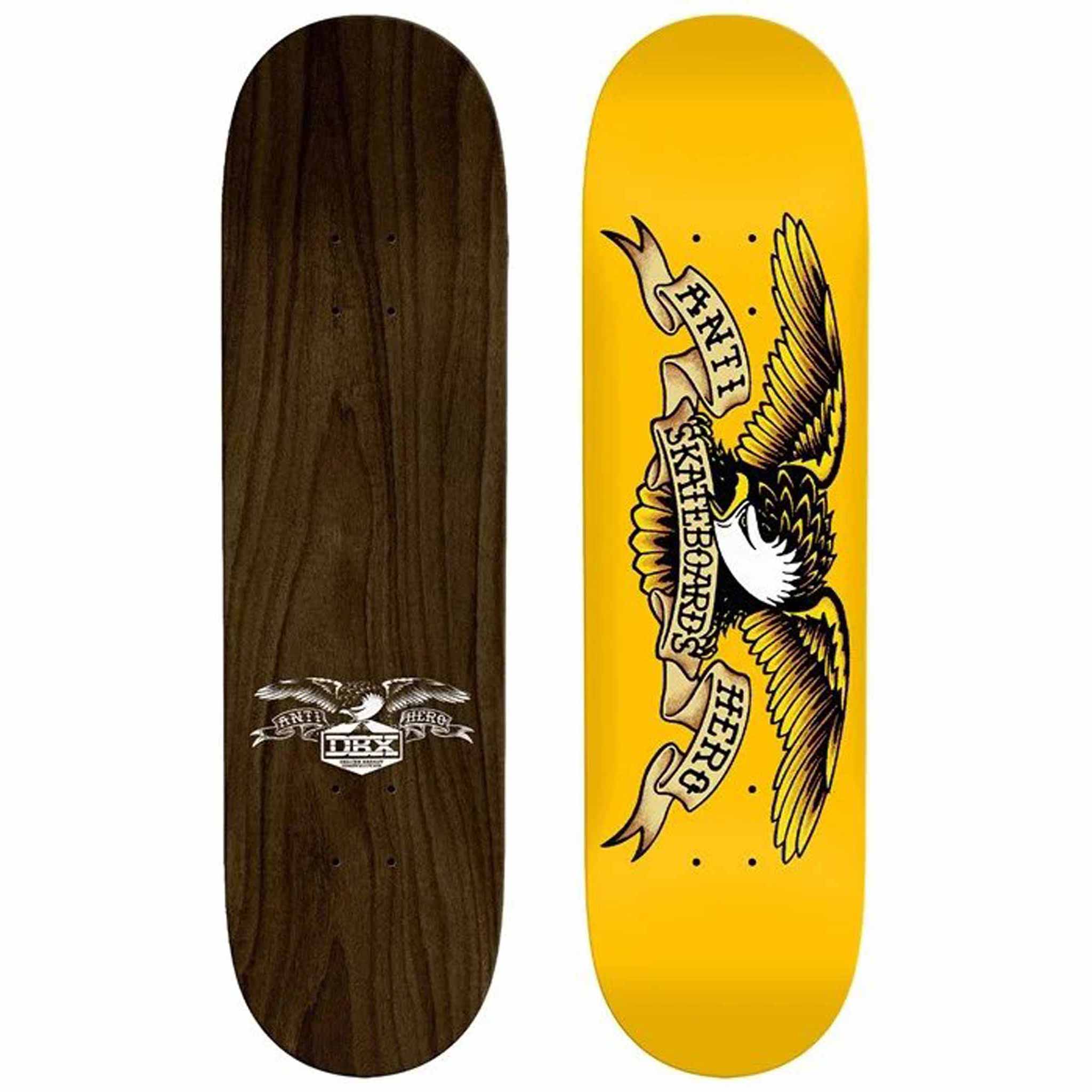 Anti Hero DBX Eagle Yellow 8.25" Skateboard Deck Assorted Skateboard