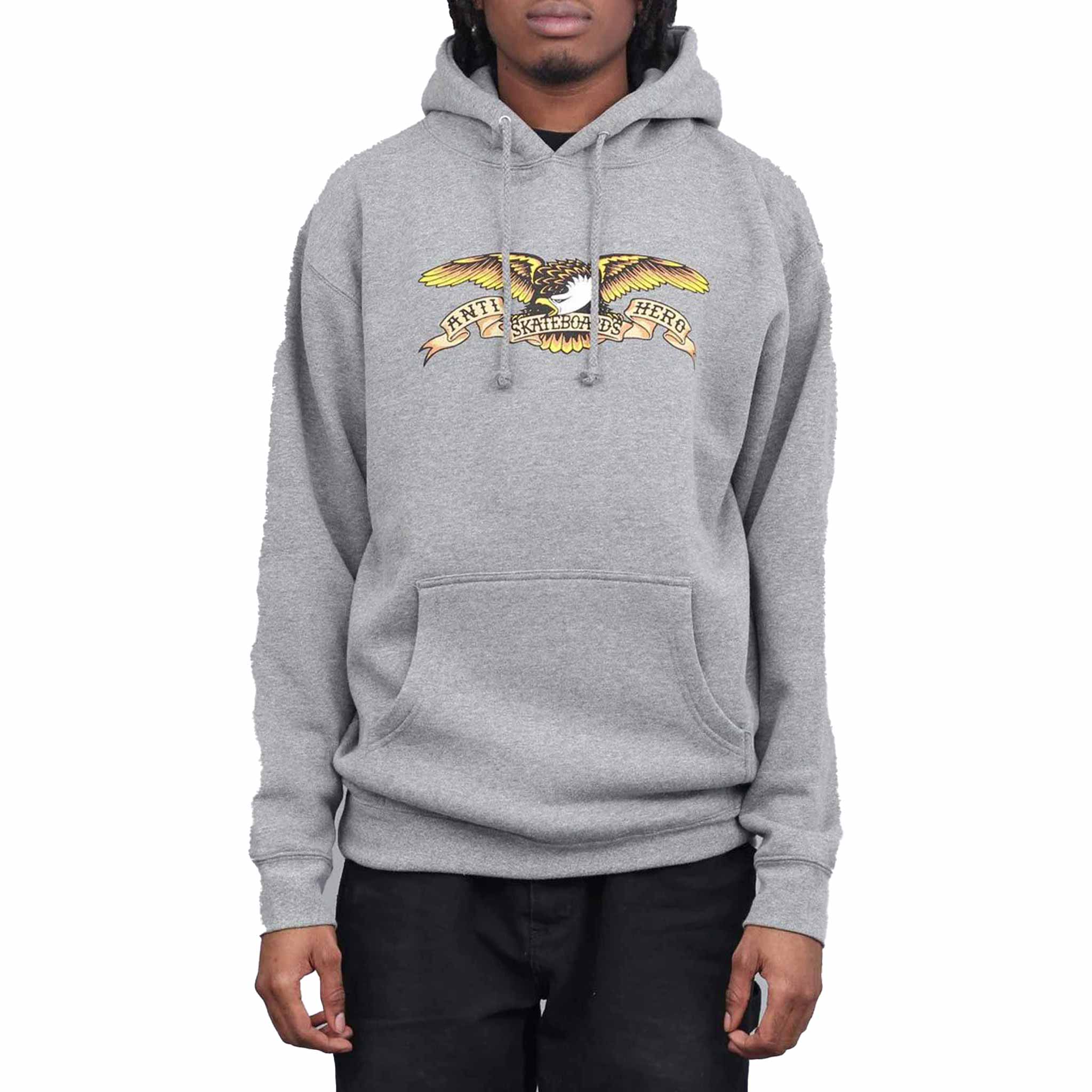 Anti Hero Eagle Hood Gunmetal Heather Sweatshirts