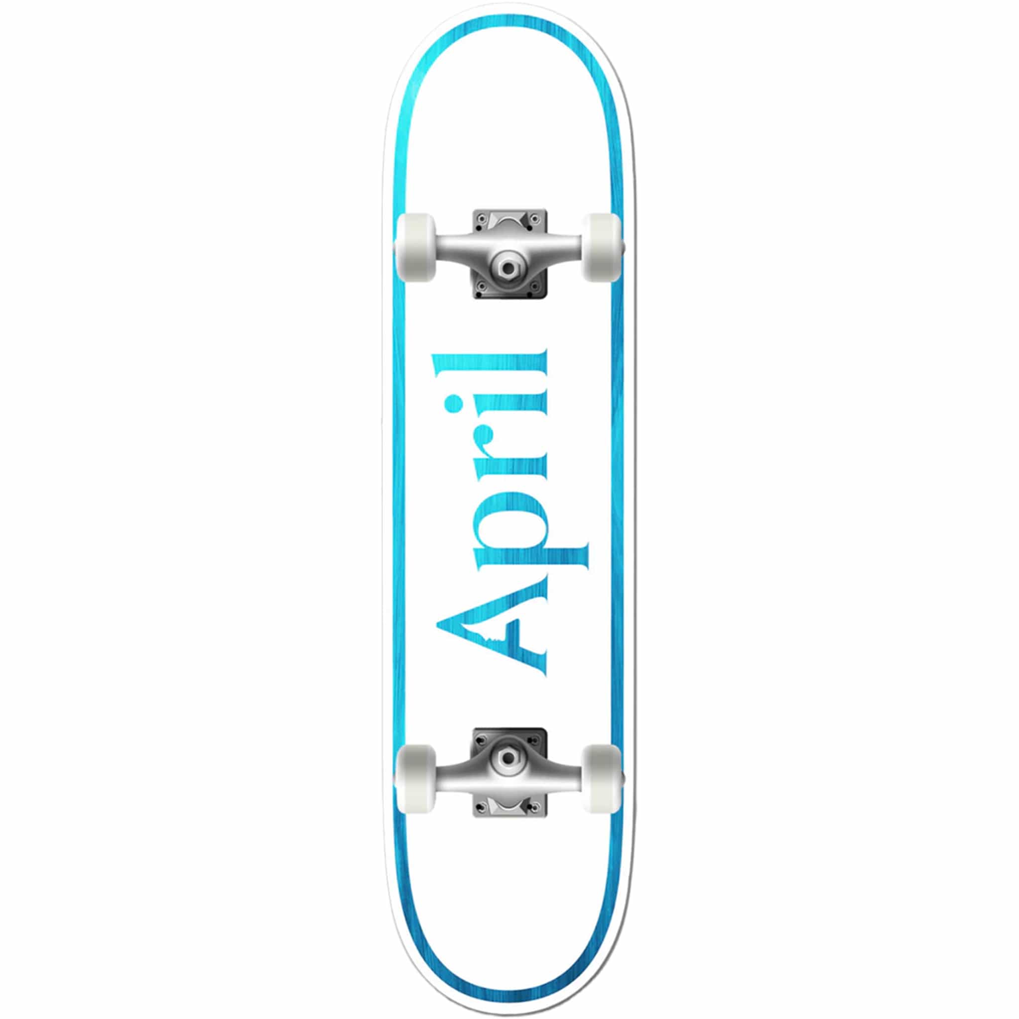 April OG Logo Blue Mini Skateboard Complete 7" Skateboard Complete