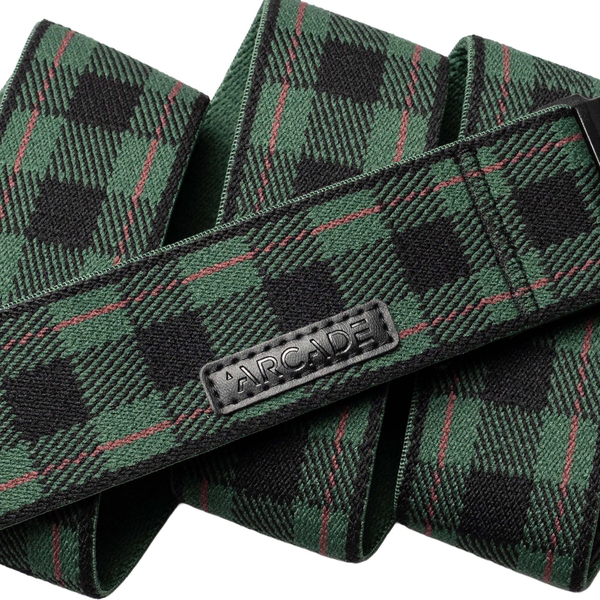Arcade Plaid Belt Emerald Wine BELT