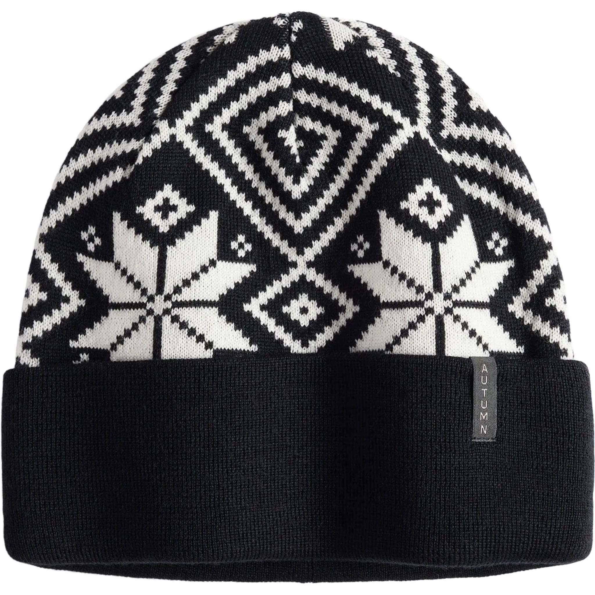 Autumn Nordic Knit Beanie Black Beanie