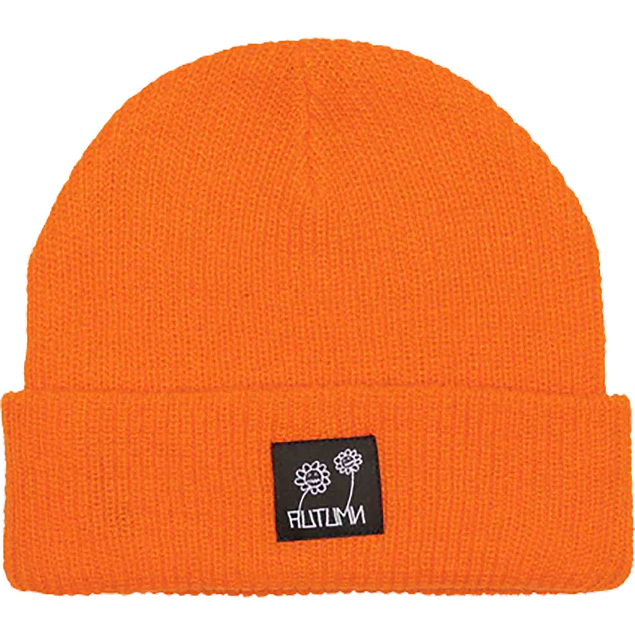 Autumn Simple Beanie Label Orange Beanie