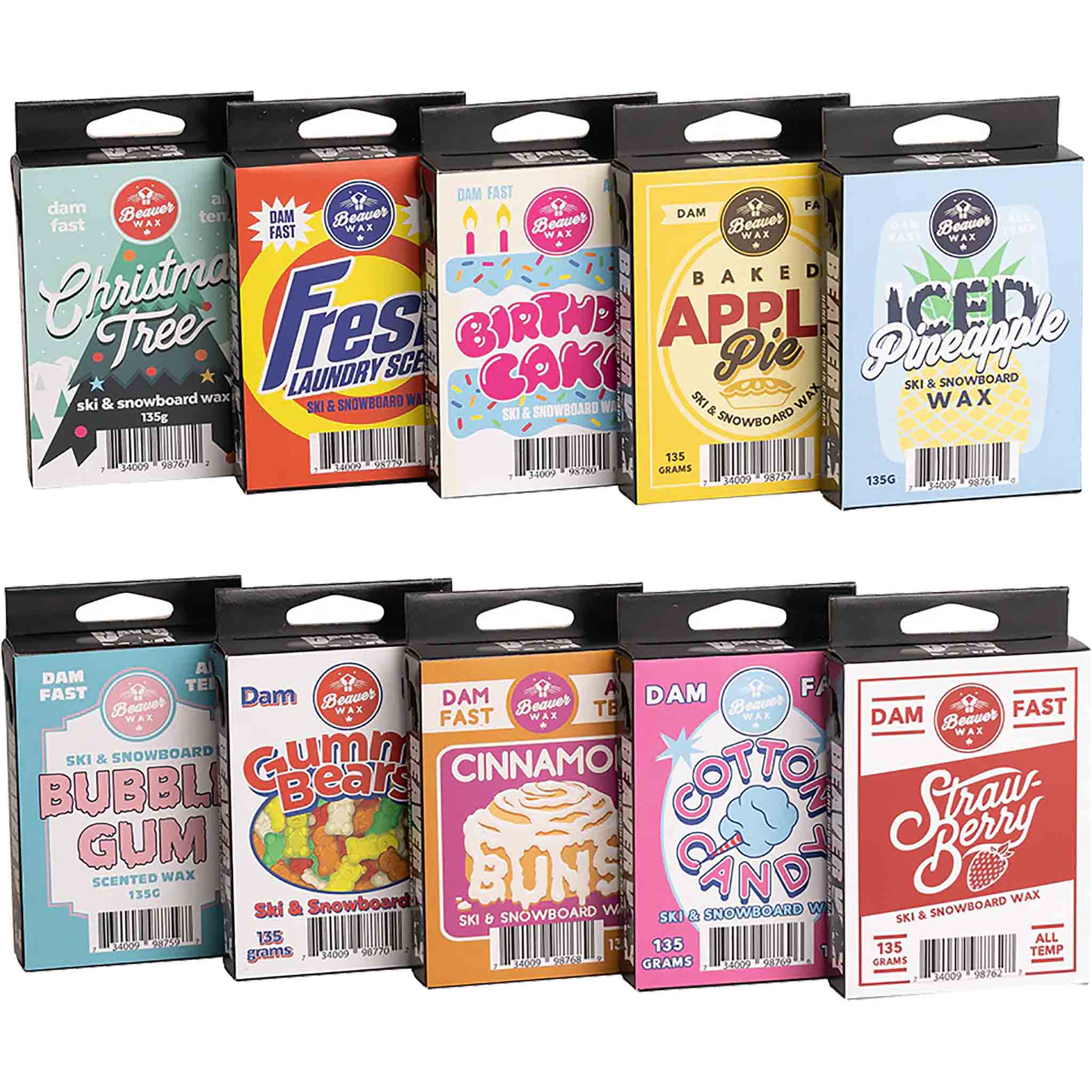 Beaver Wax Scented Wax All Temp Bars 135G Tools & Tuning