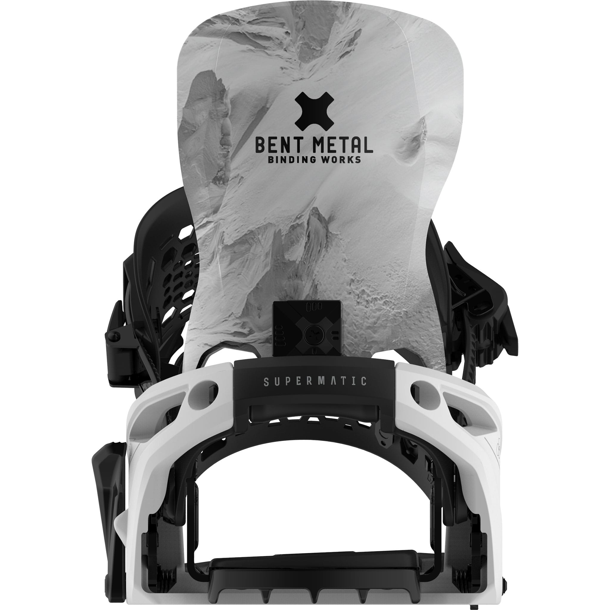 Bent Metal Lightning Supermatic Snowboard Binding White 2027 Mens Snowboard Bindings