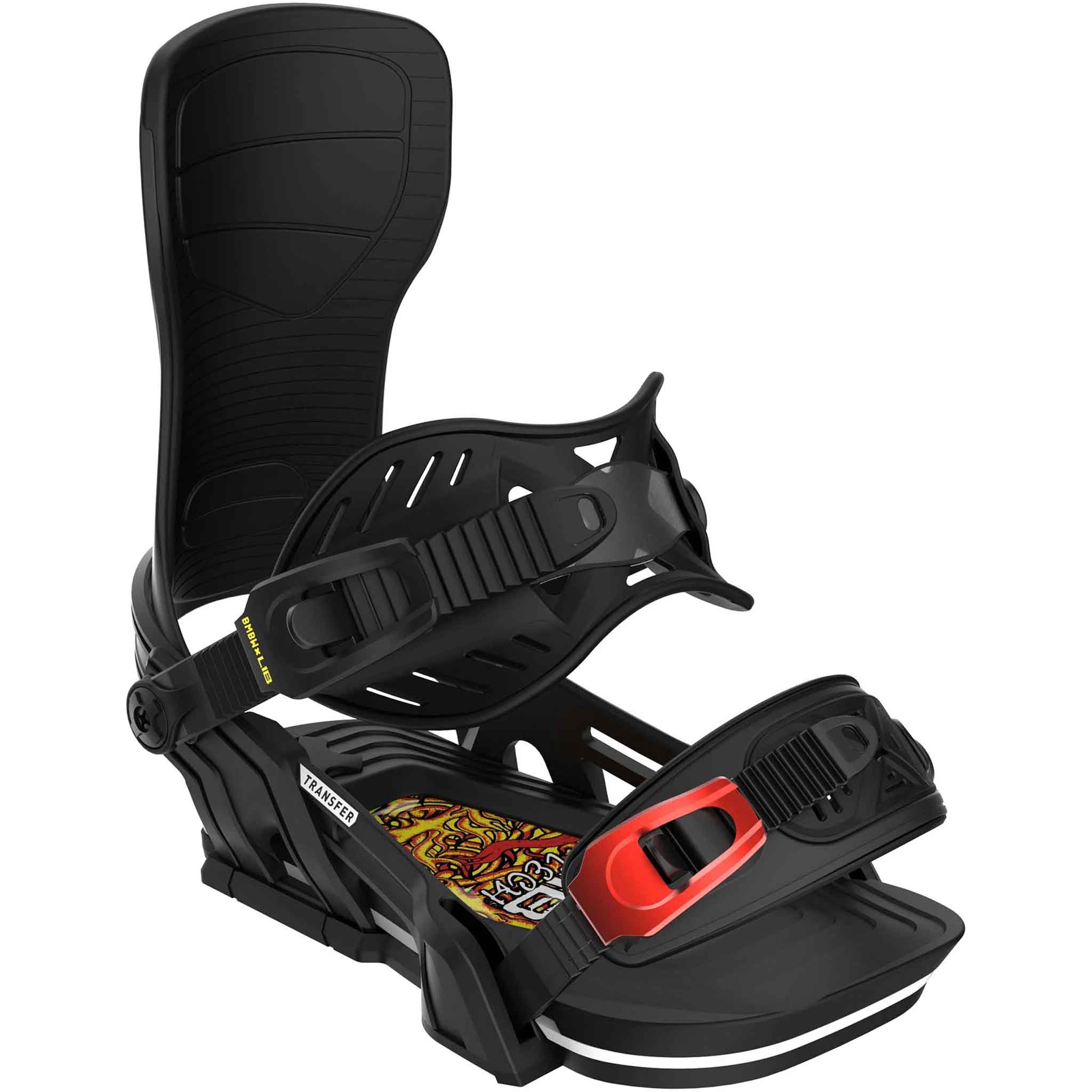 Bent Metal Transfer Snowboard Binding Lib Tech Black Yellow 2025 Mens Snowboard Bindings