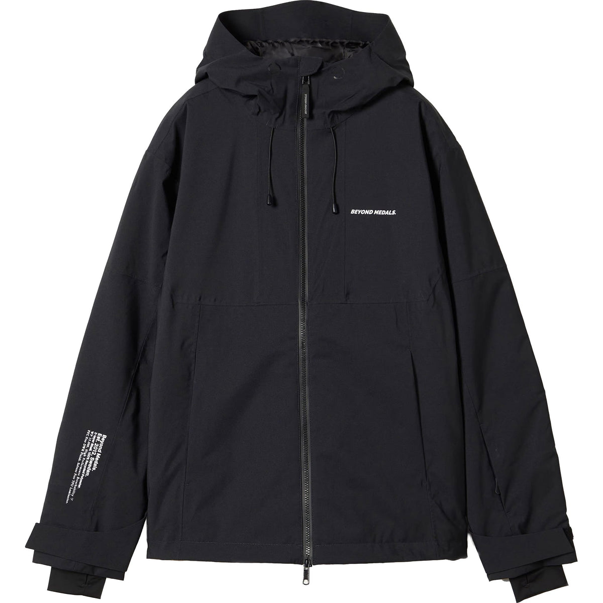 Beyond Medals Fullzip Jacket 2L Ripstop Black Mens Snowboard Jackets
