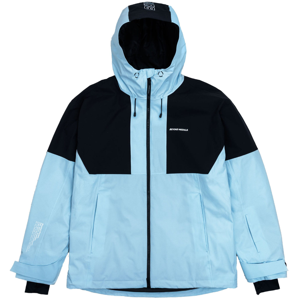 Beyond Medals Fullzip Jacket 2L Ripstop Light Blue Mens Snowboard Jackets
