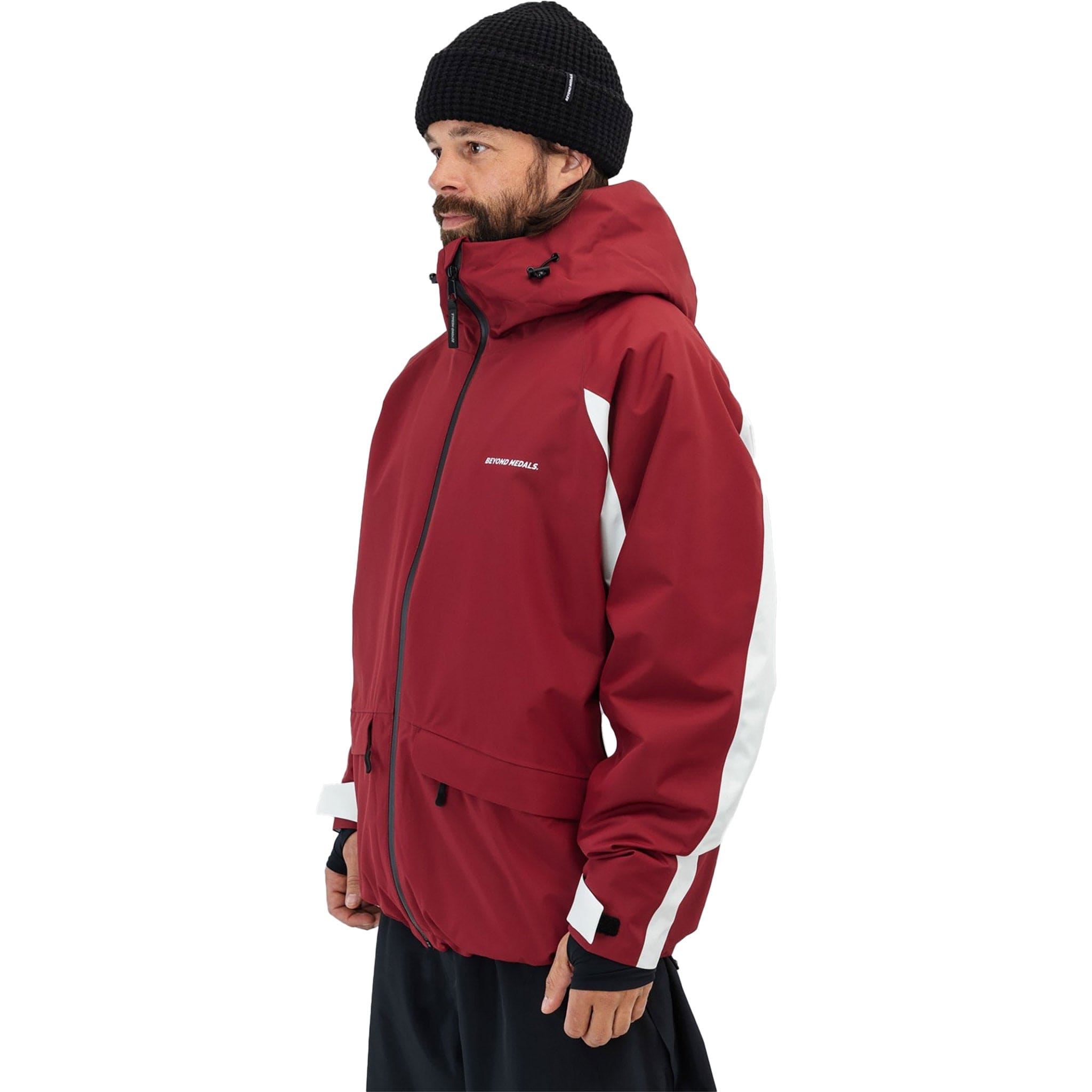 Beyond Medals Nostalgia Jacket 2L Dark Red Mens Snowboard Coat