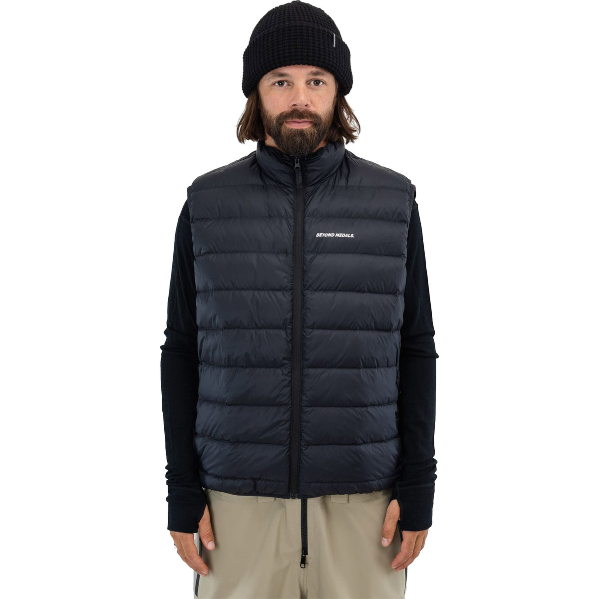 Beyond Medals Packable Down Vest Black Mens Thermal