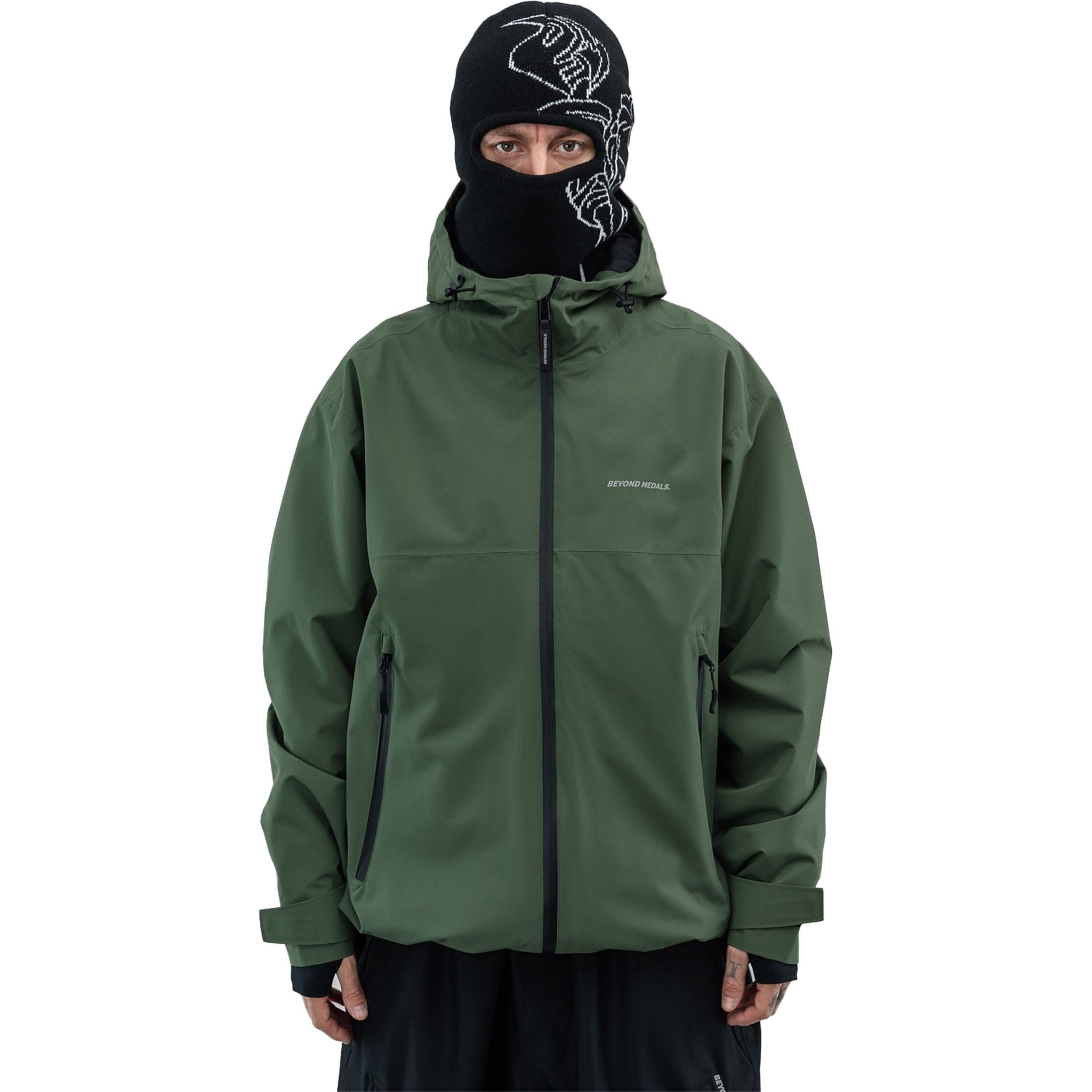 Beyond Medals Park Jacket Dark Green Mens Snowboard Coat