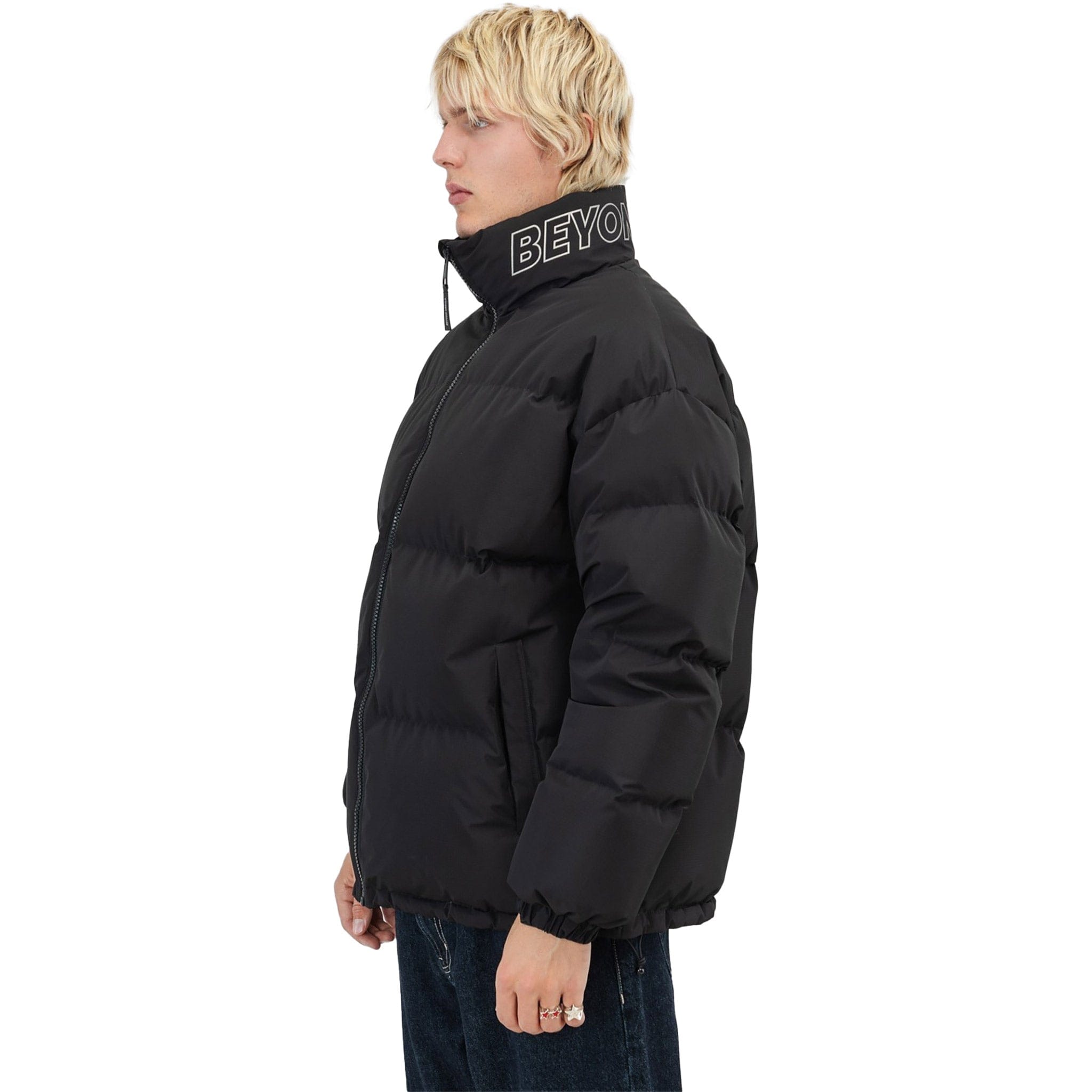 Beyond Medals Puffer Jacket Black Casual Jackets