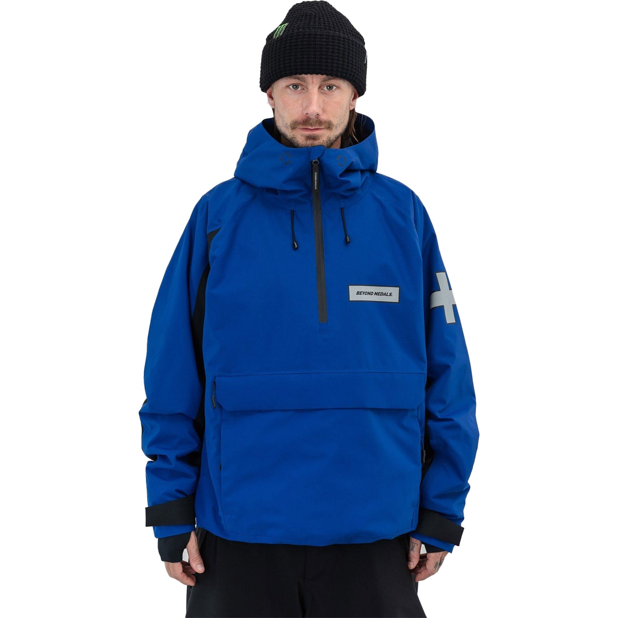 Beyond Medals Retro Anorak Jacket 2L Blue Mens Snowboard Coat