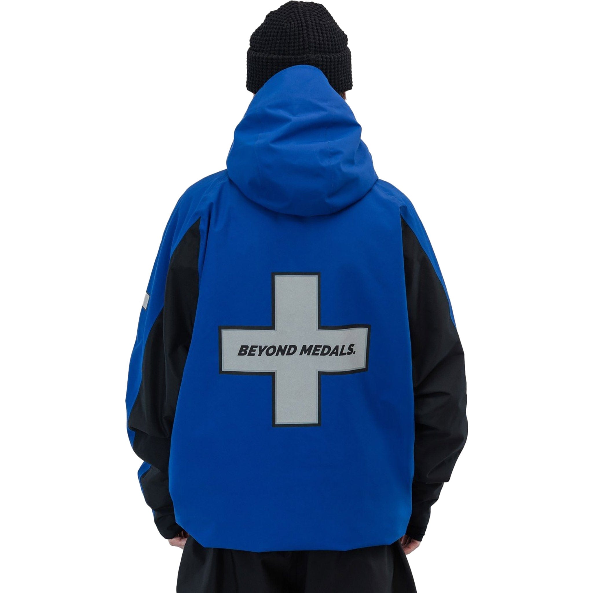 Beyond Medals Retro Anorak Jacket 2L Blue Mens Snowboard Coat