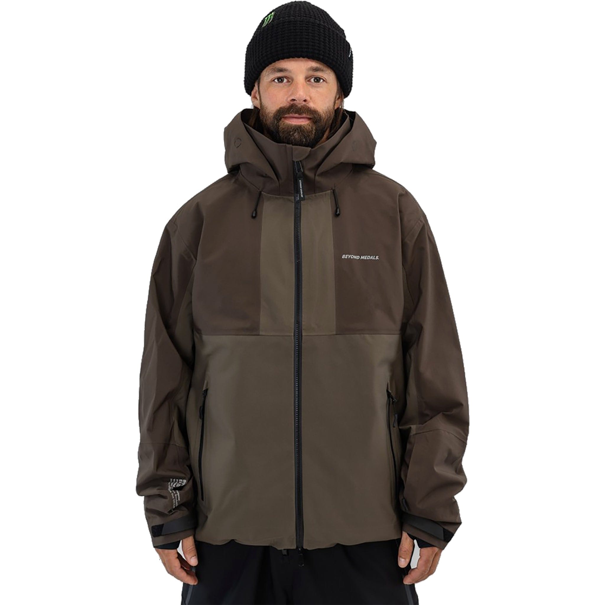 Beyond Medals Tech Jacket 3L Brown Mens Snowboard Coat